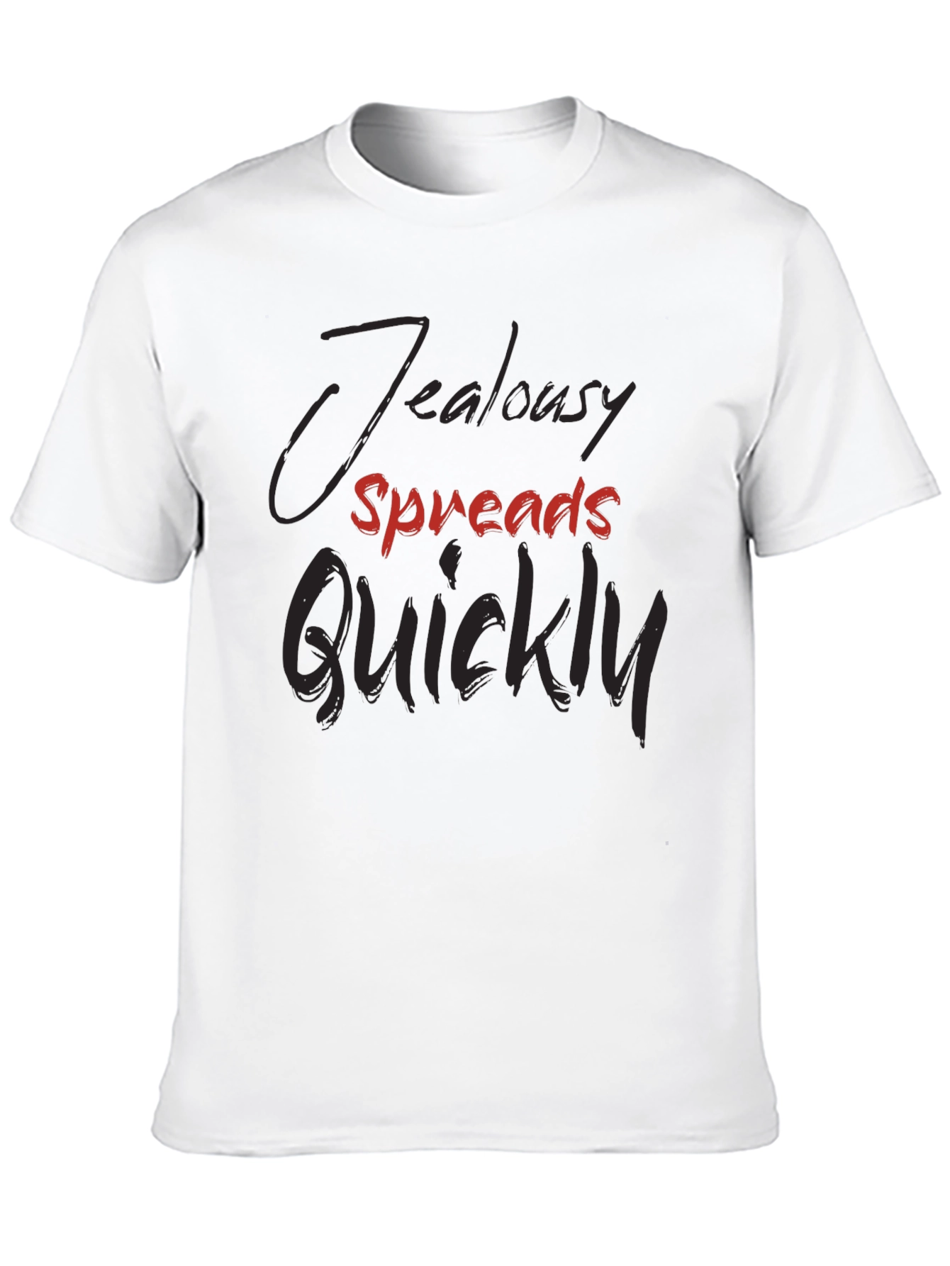 Jealousy Spreads Quickly Graphic Tee - Trendy Dark T-Shirt