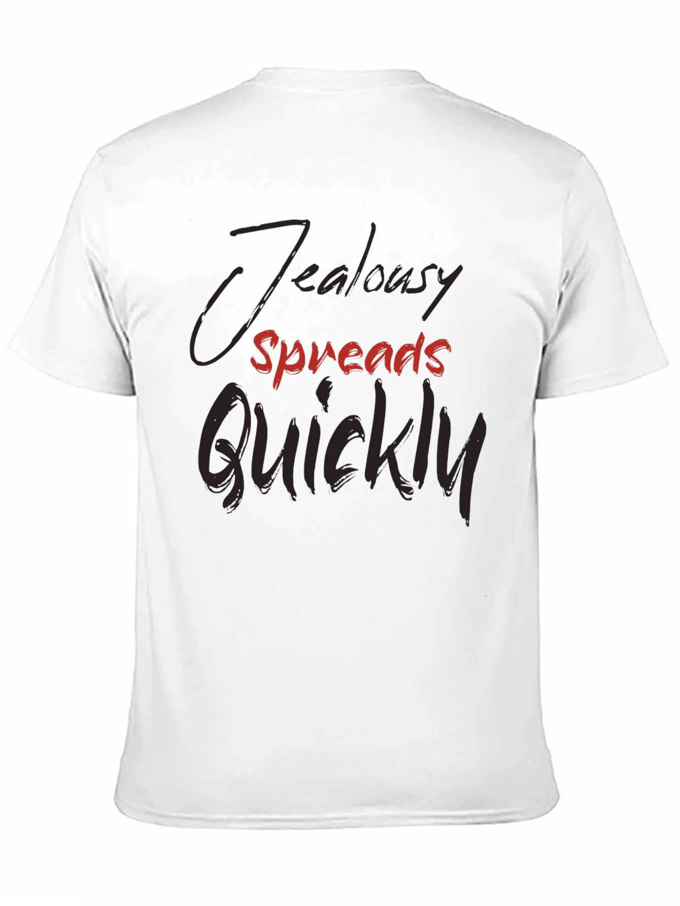 Jealousy Spreads Quickly Graphic Tee - Trendy Dark T-Shirt