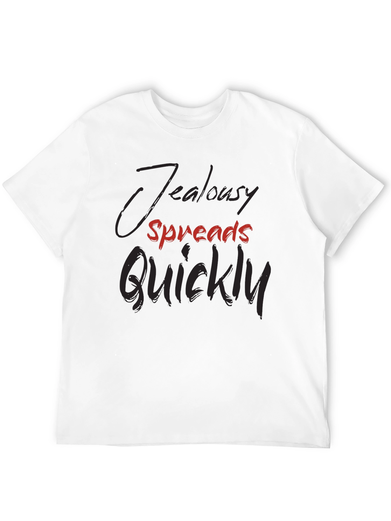 Jealousy Spreads Quickly Graphic Tee - Trendy Dark T-Shirt