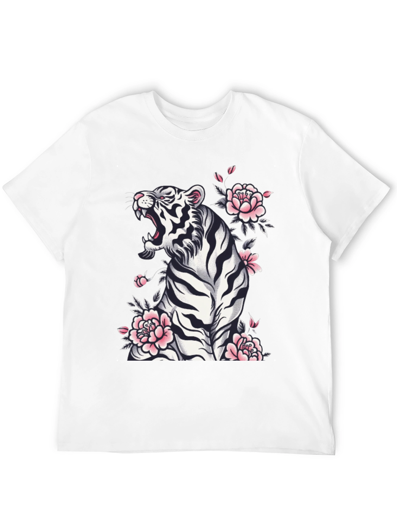 Tiger & Floral Graphic Tee