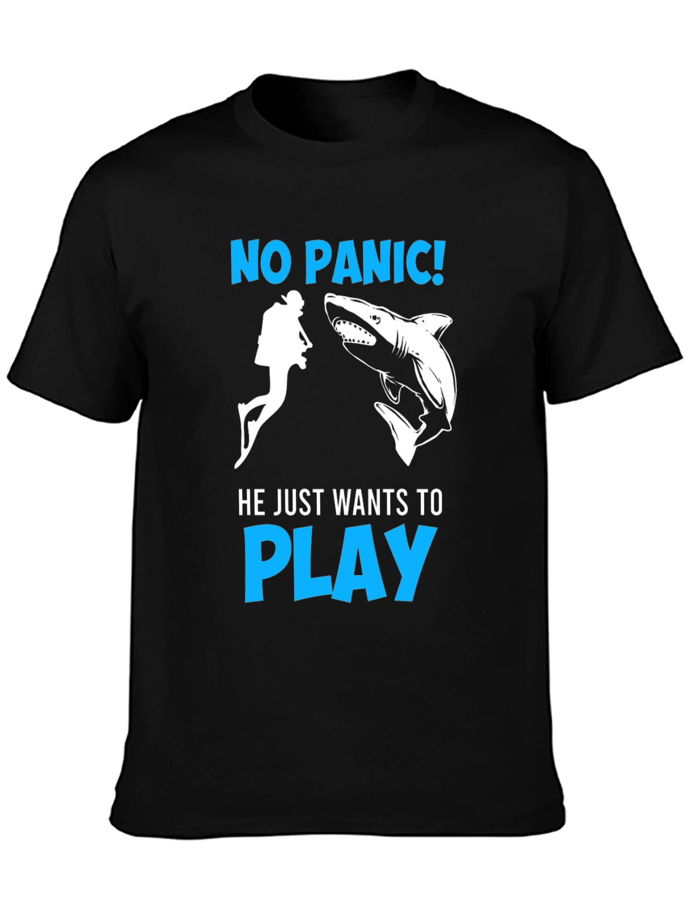 No Panic Shark Play T-Shirt