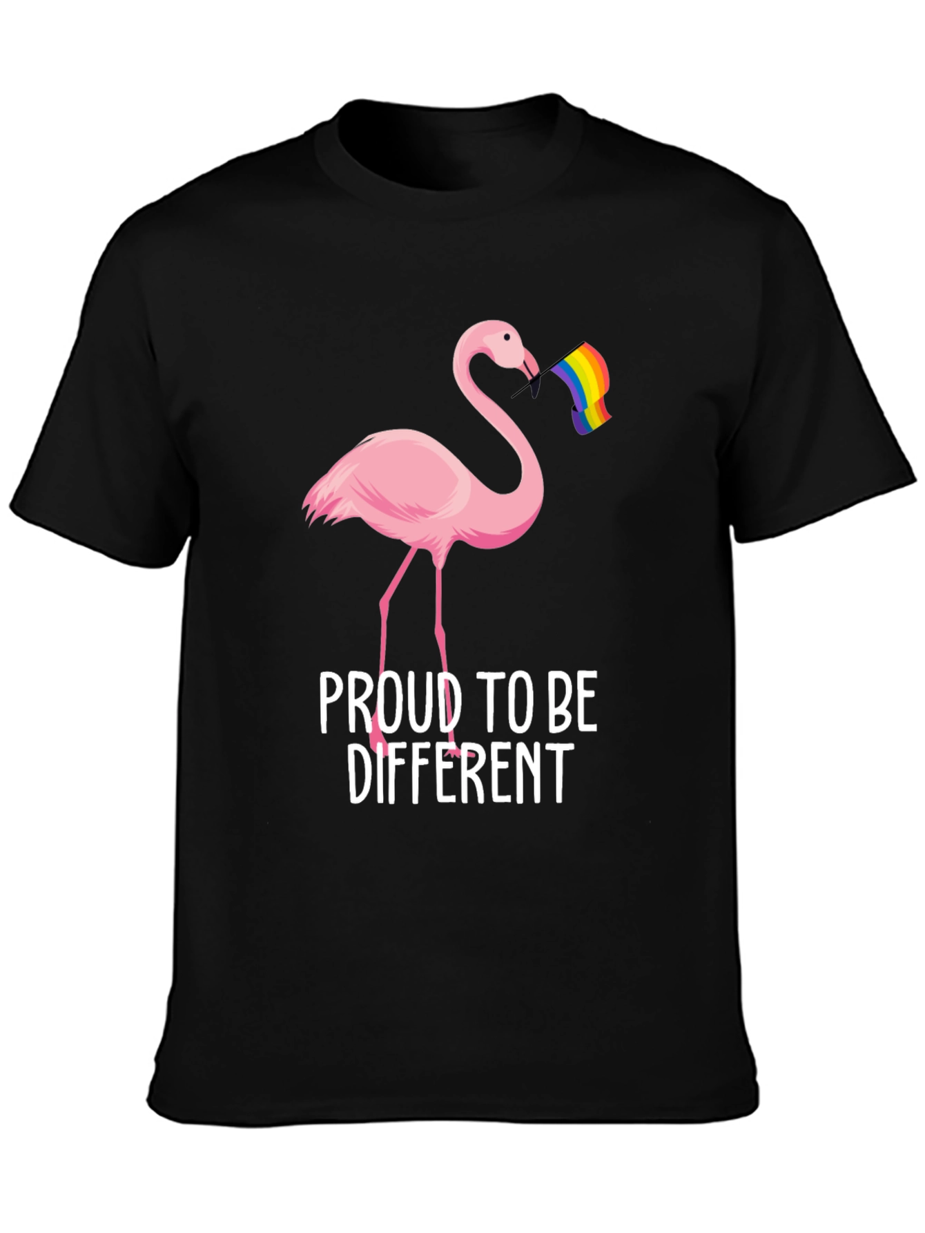 Proud to Be Different Flamingo LGBTQ T-Shirt