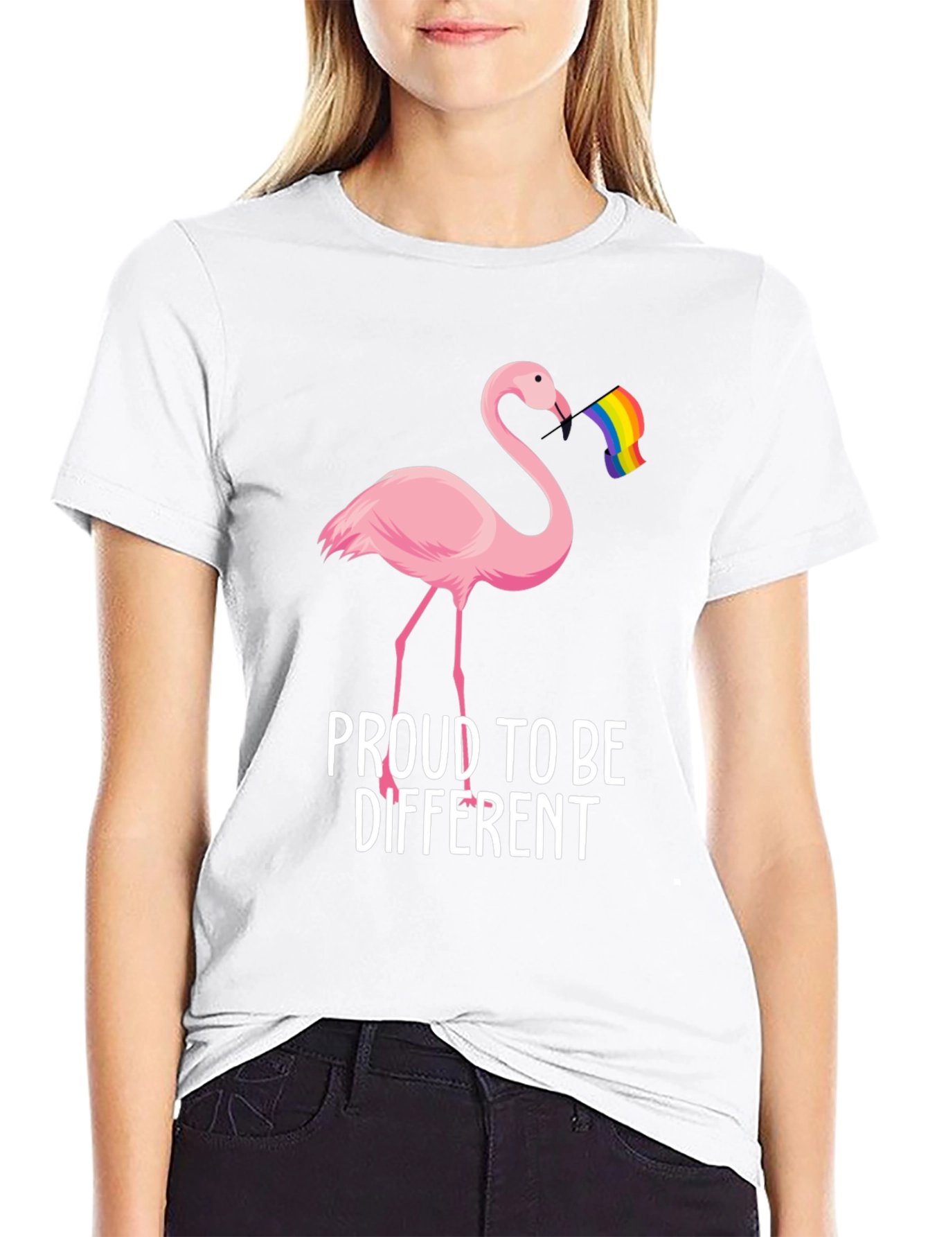 Proud to Be Different Flamingo LGBTQ T-Shirt