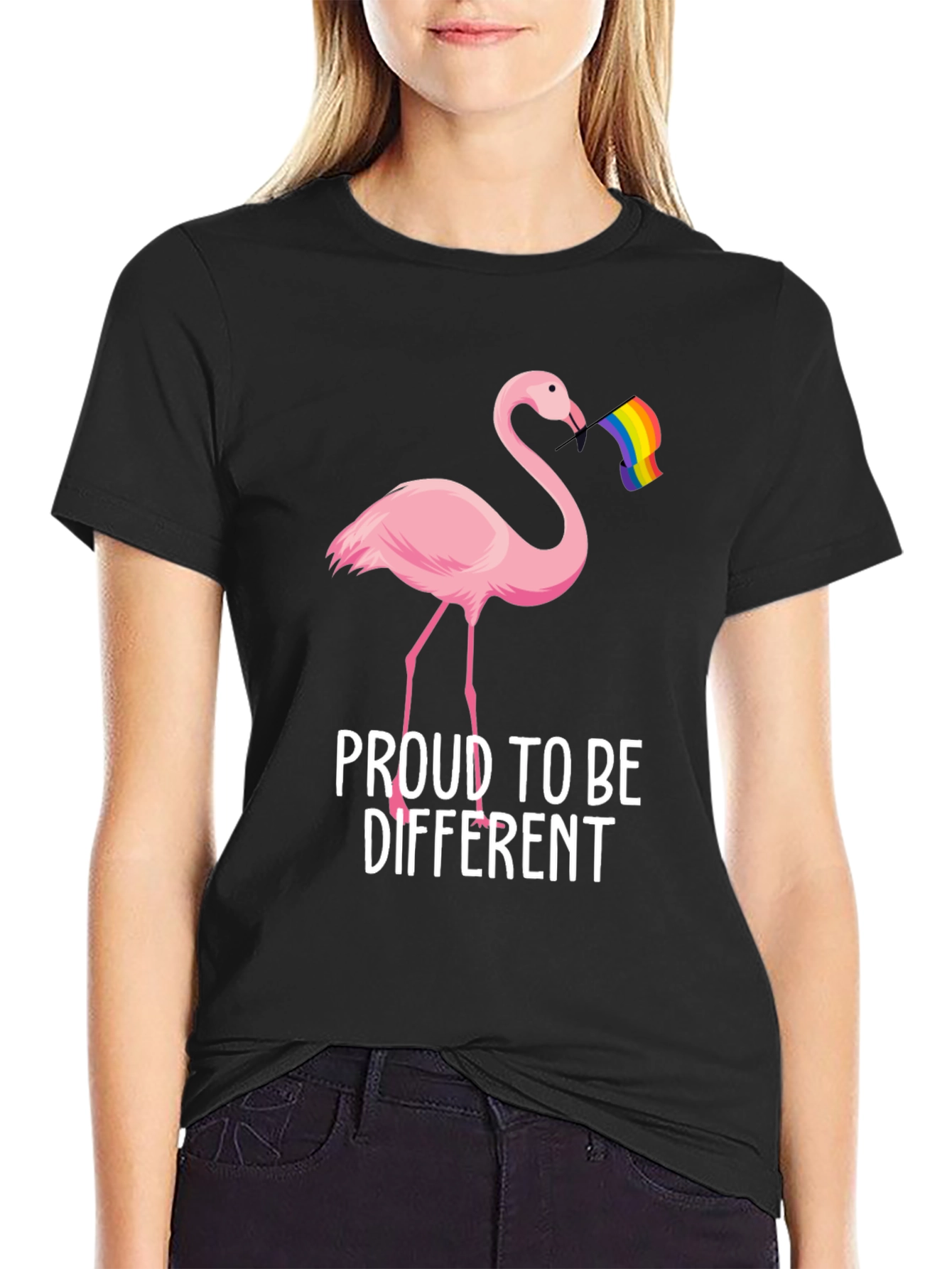 Proud to Be Different Flamingo LGBTQ T-Shirt