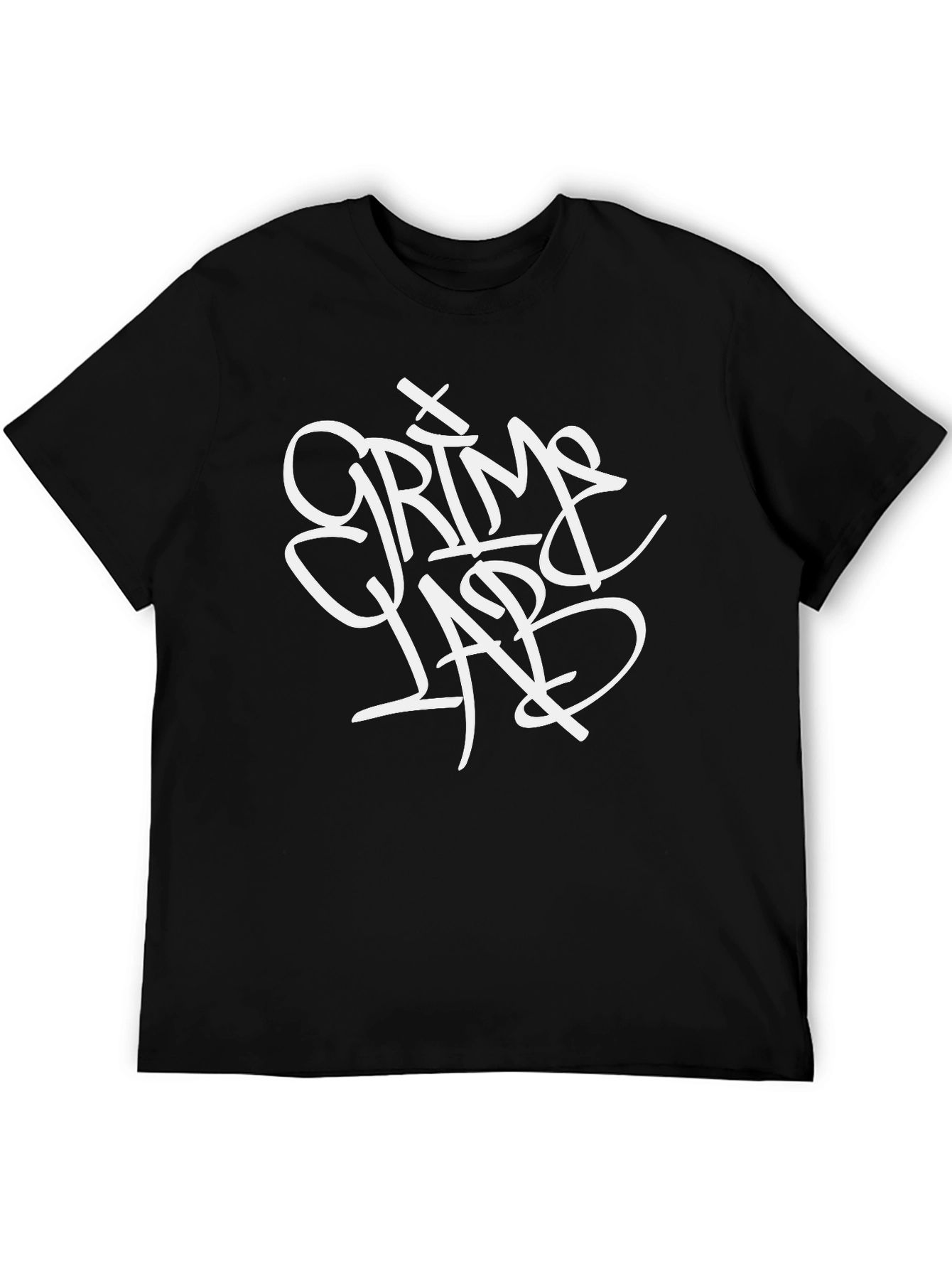 Grim Lab Black T-Shirt - Graffiti Style Design