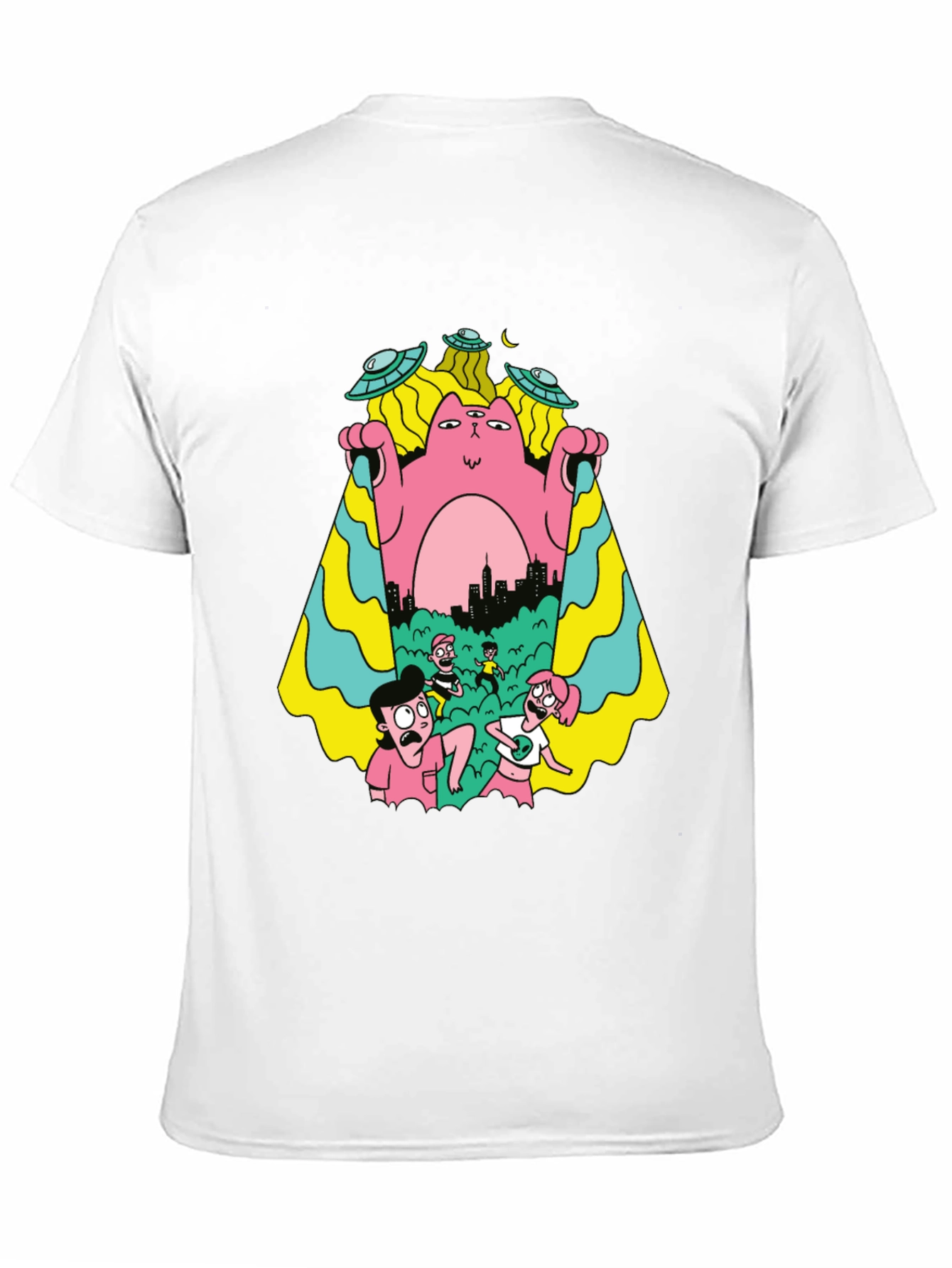 Cartoon Creature Invasion T-Shirt