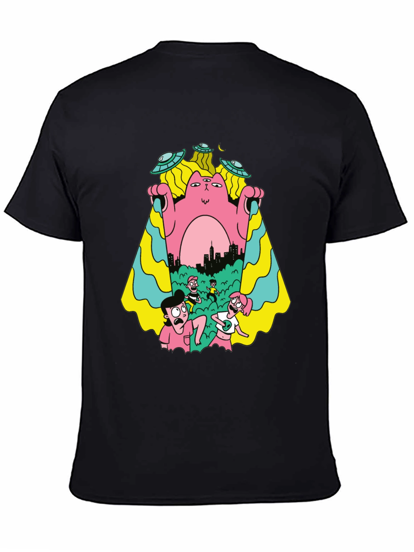Cartoon Creature Invasion T-Shirt