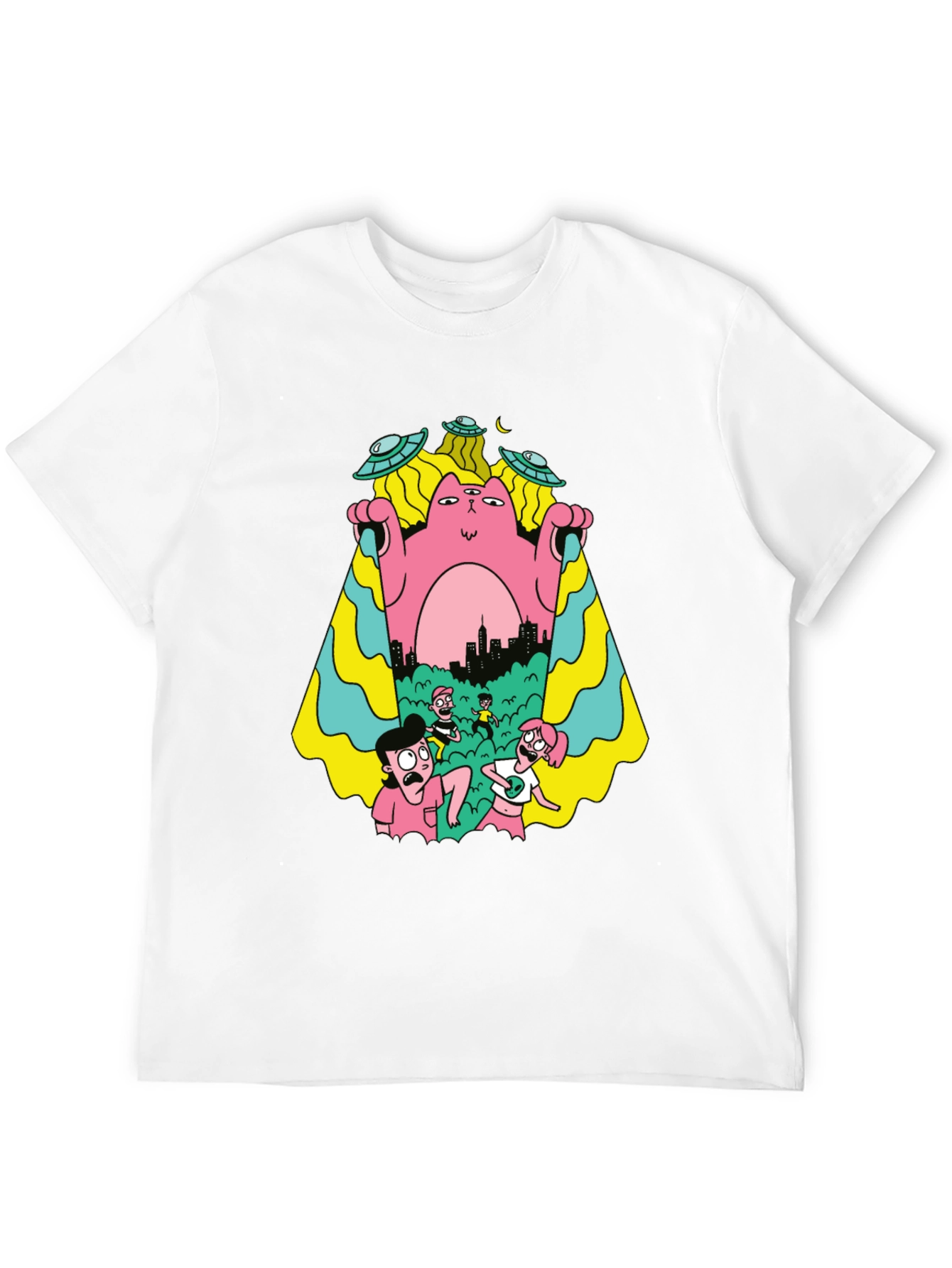 Cartoon Creature Invasion T-Shirt