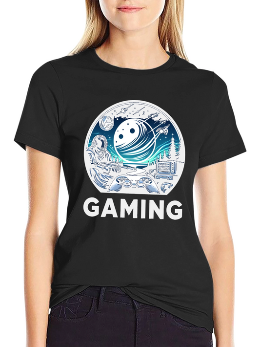 Gaming T-Shirt - Space & Controller Design