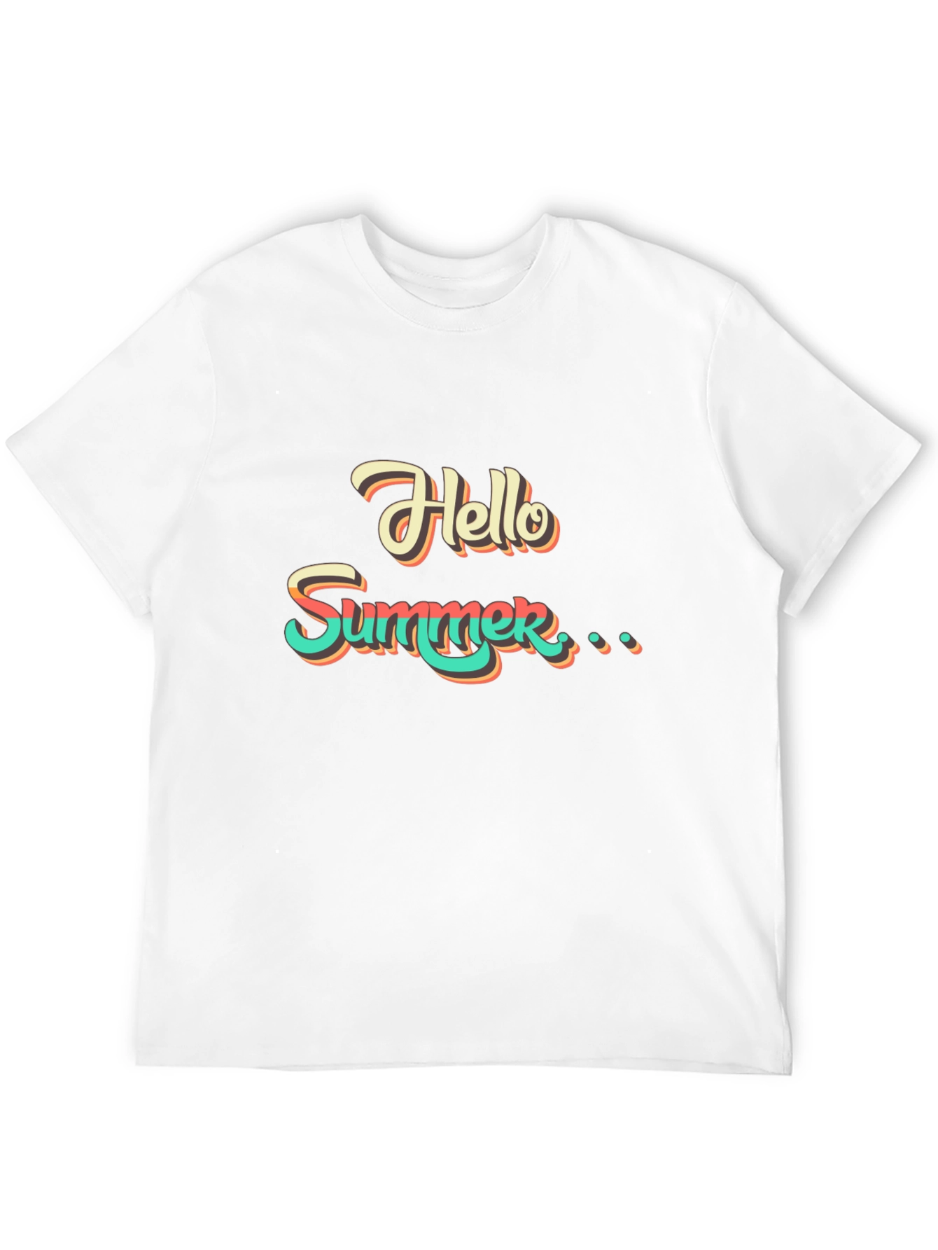 Hello Summer Graphic Tee - Black Casual T-Shirt