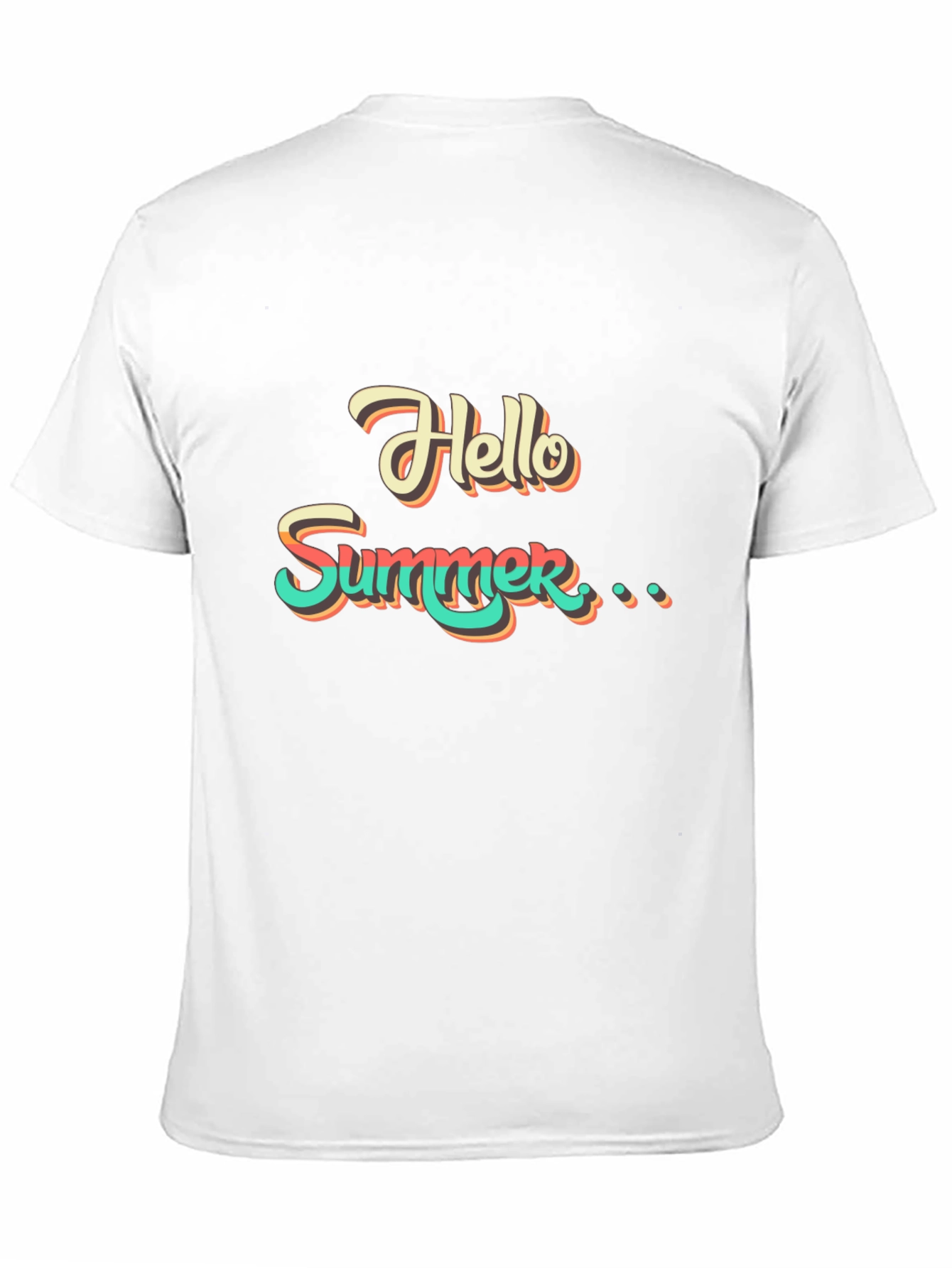 Hello Summer Graphic Tee - Black Casual T-Shirt