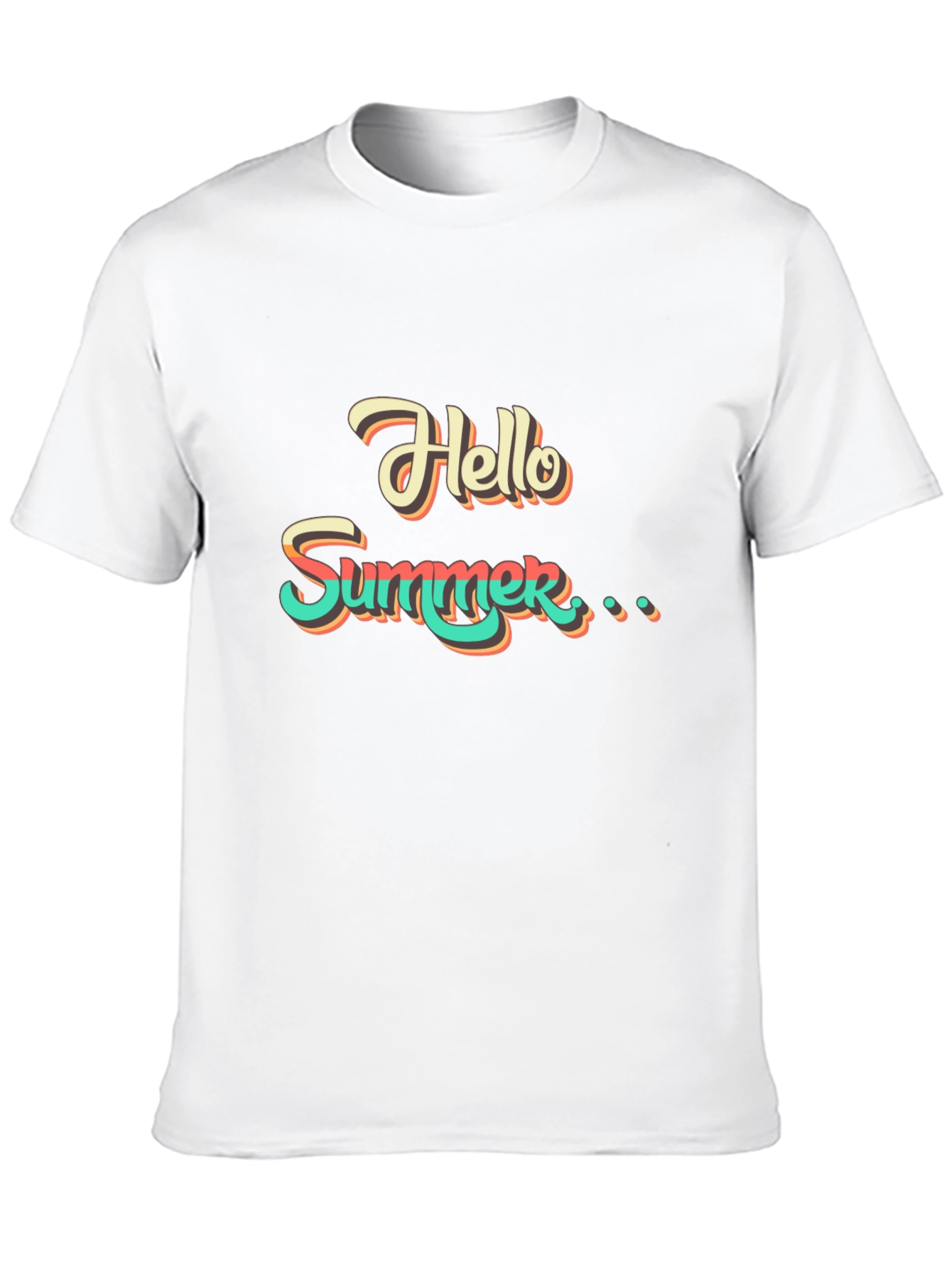 Hello Summer Graphic Tee - Black Casual T-Shirt