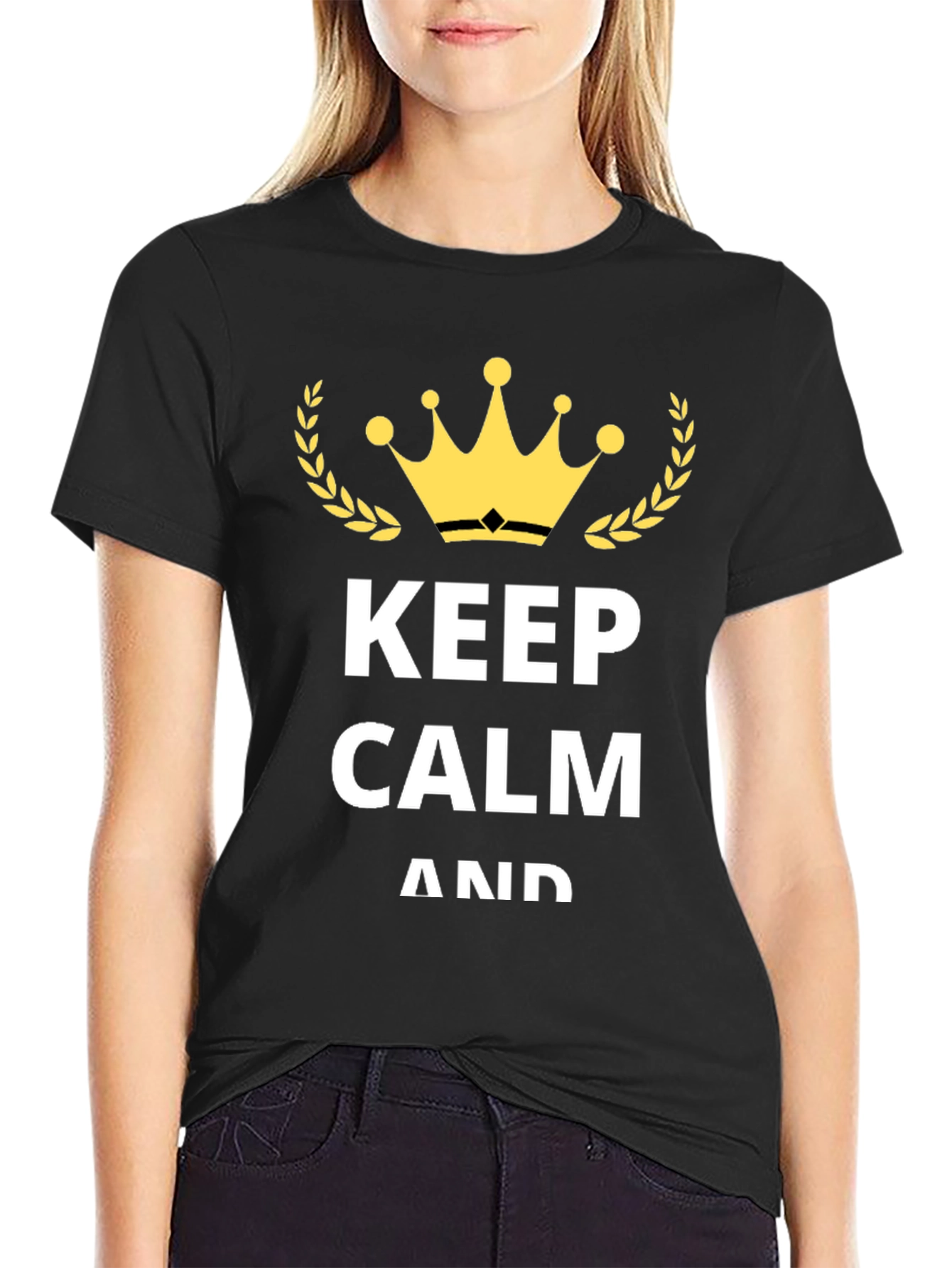 Keep Calm Graphic T-Shirt - Black