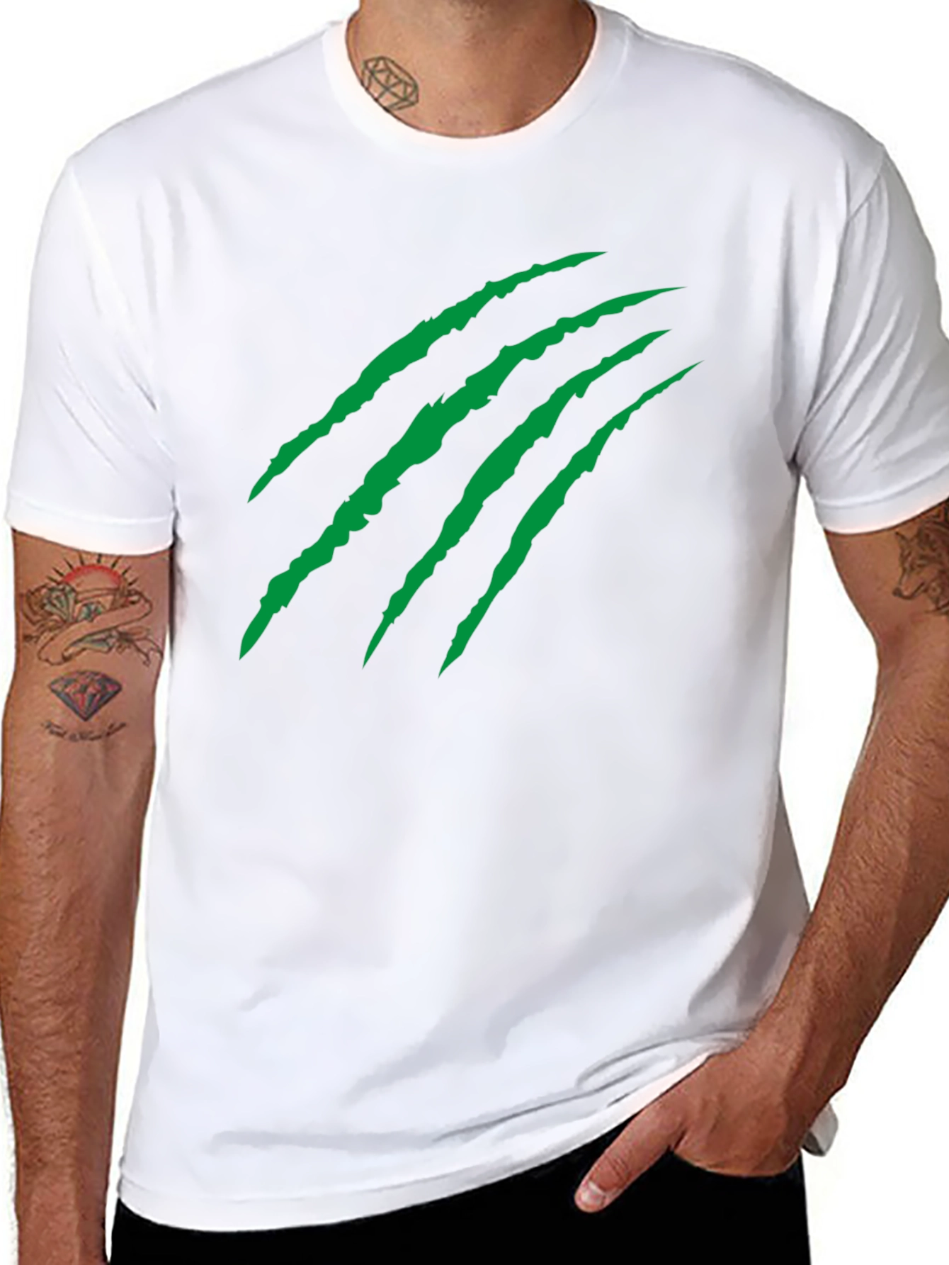 Mens Black Claw Graphic Tee - Casual Style
