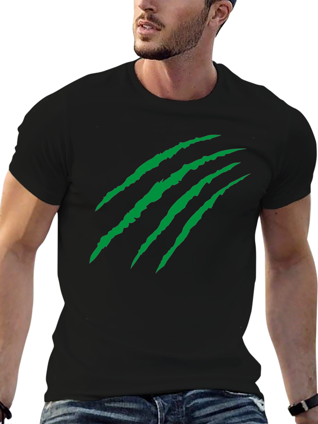 Mens Black Claw Graphic Tee - Casual Style