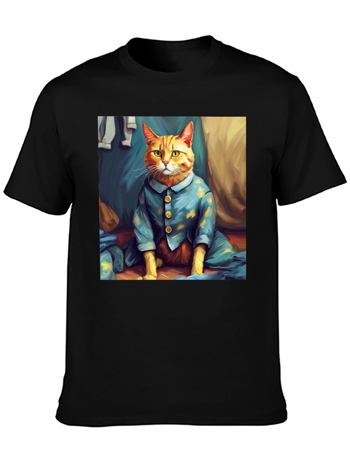 Cat in Pajamas Graphic T-Shirt