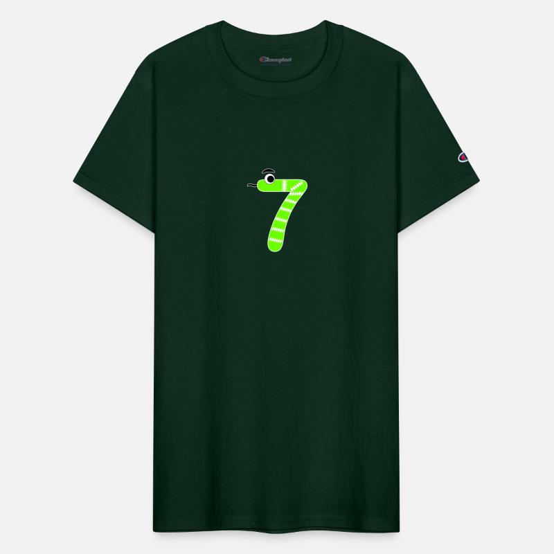 Number Seven 7 Children Birthday Learning Snake