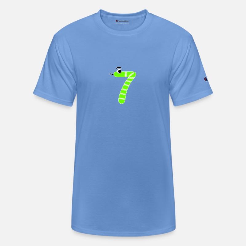 Number Seven 7 Children Birthday Learning Snake