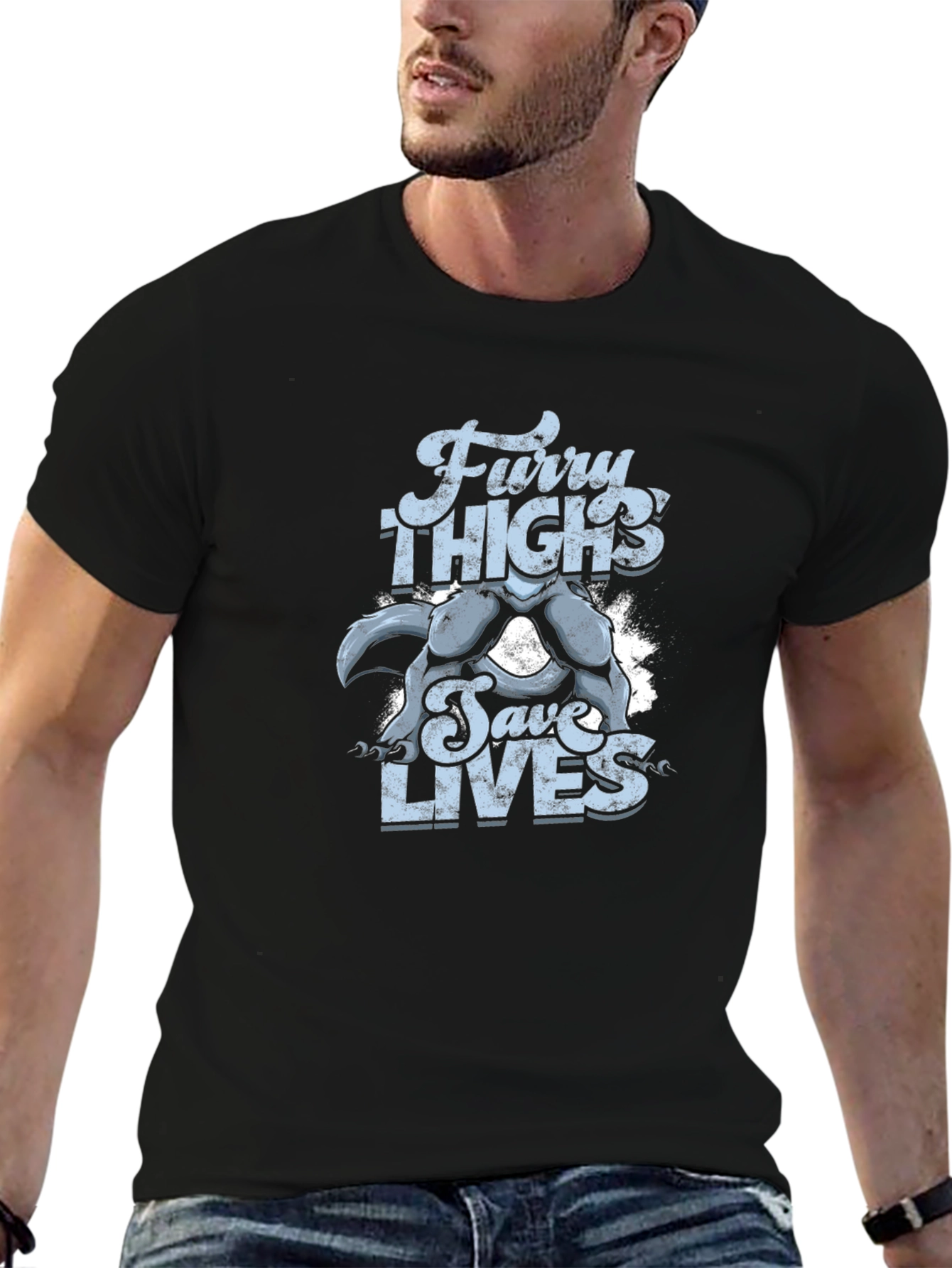 Furry Thighs Save Lives Graphic T-Shirt