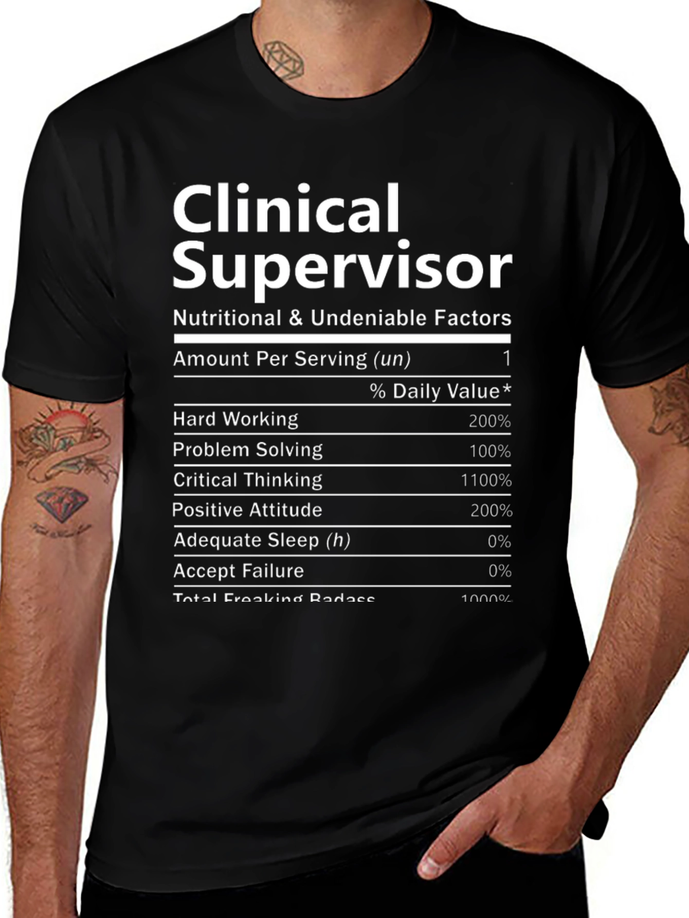 Clinical Supervisor Nutritional Facts T-Shirt