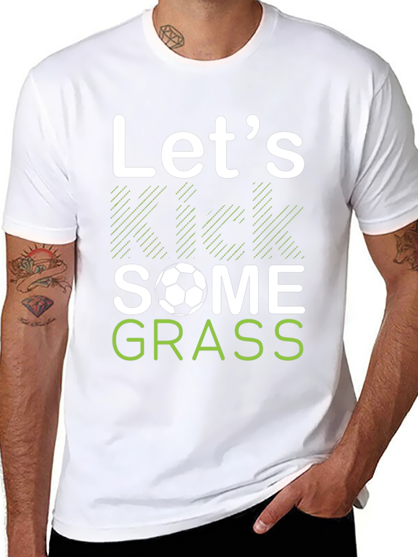 Lets Kick Some Grass Soccer T-Shirt