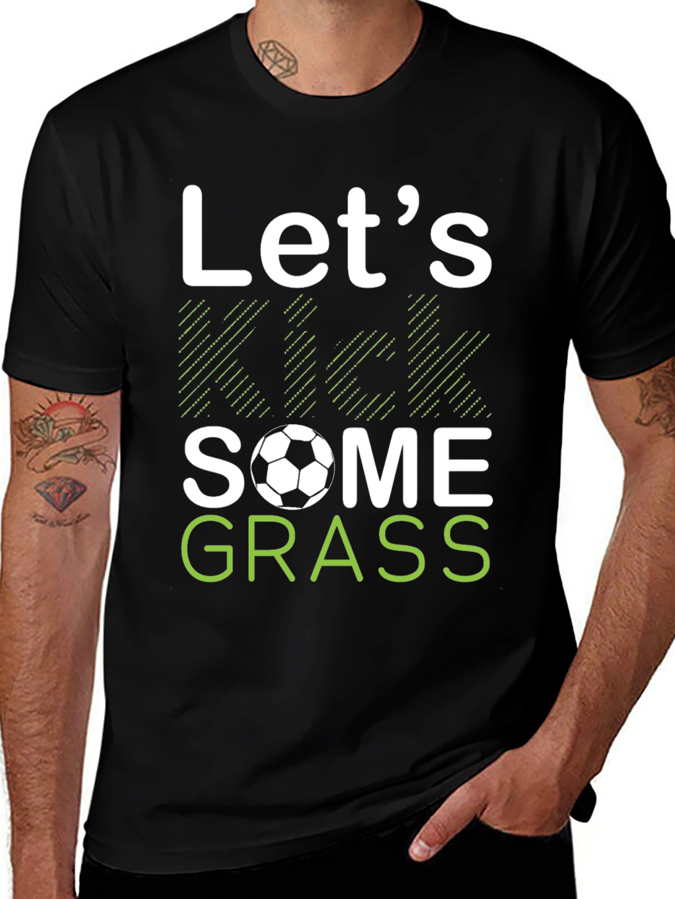 Lets Kick Some Grass Soccer T-Shirt
