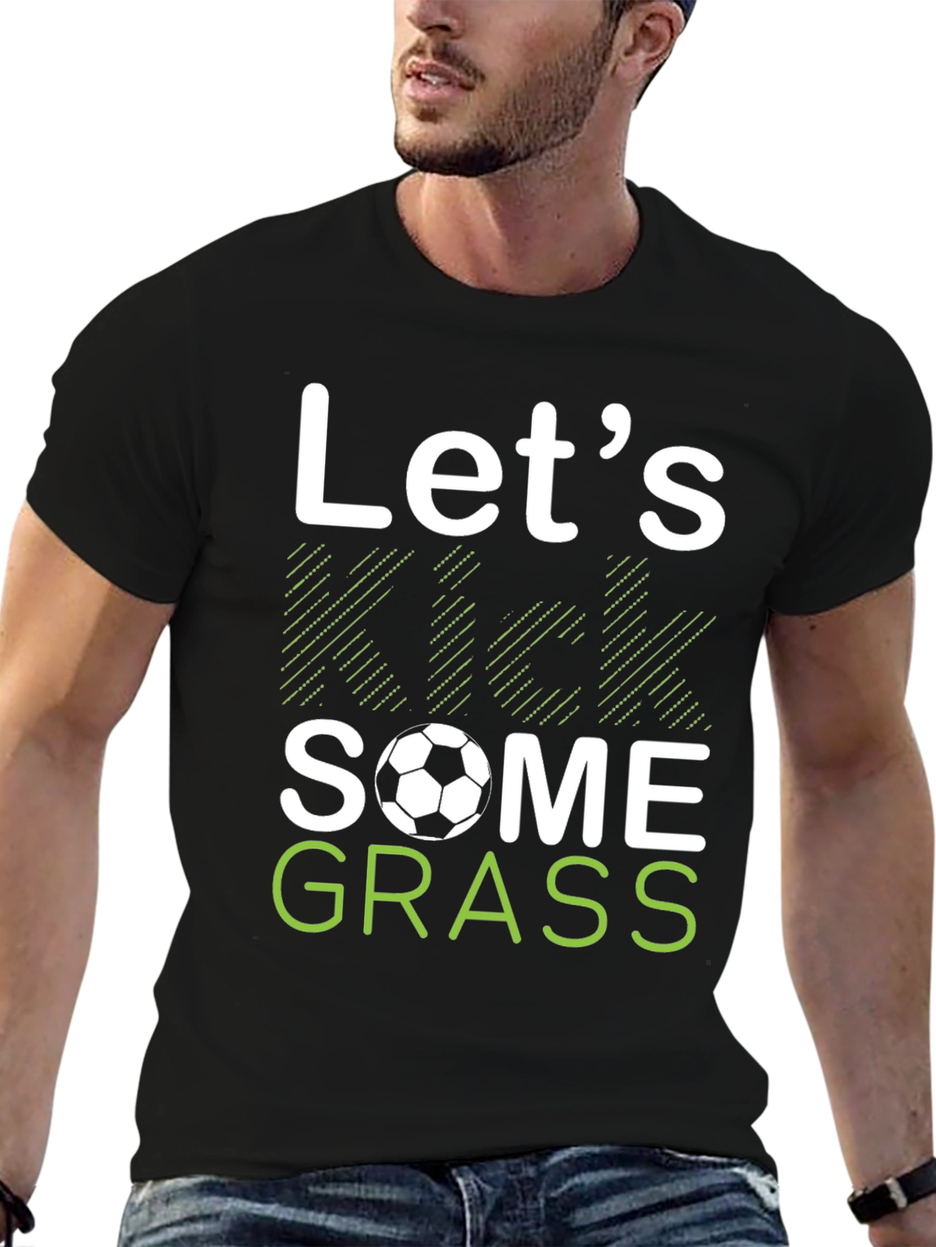 Lets Kick Some Grass Soccer T-Shirt