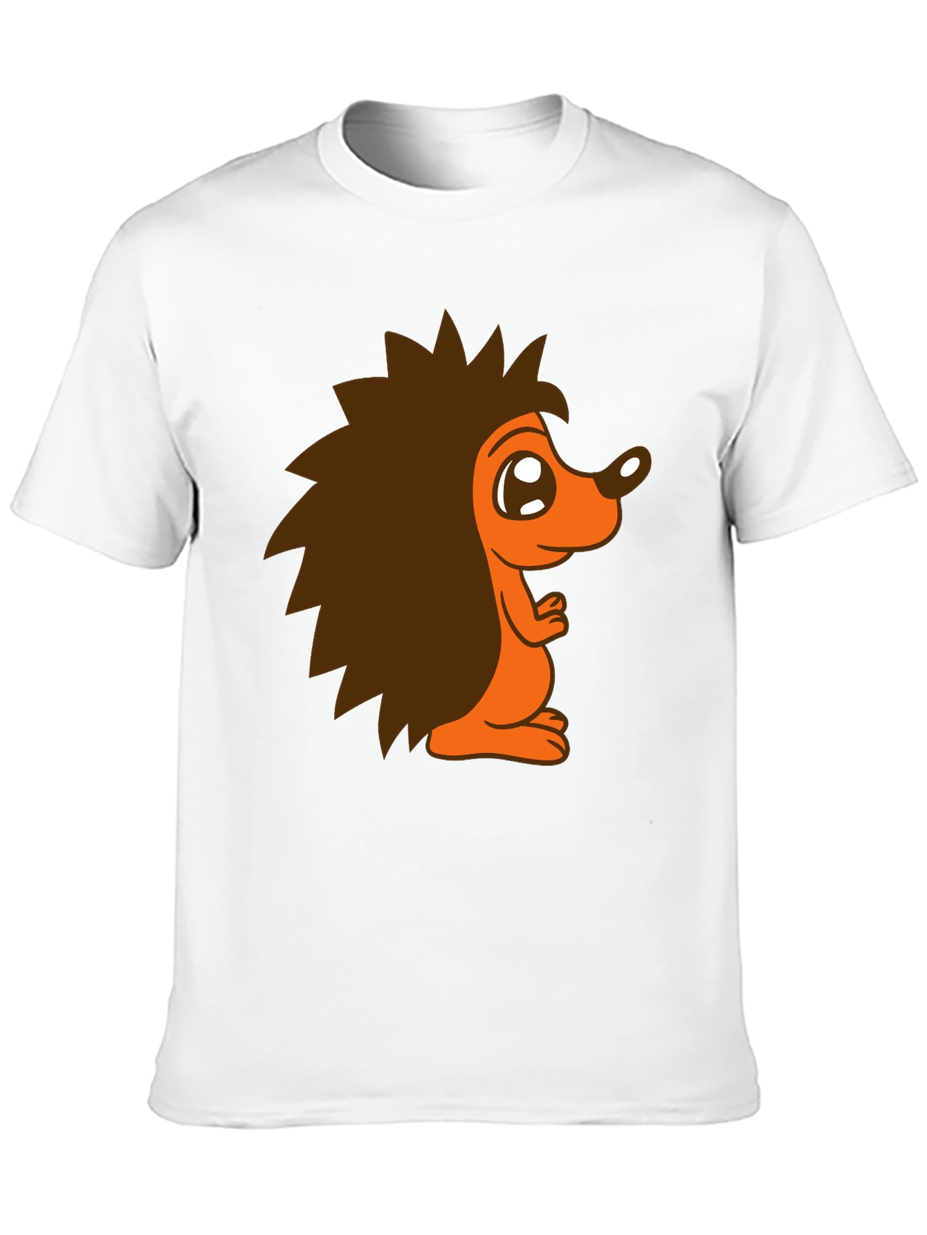 Cute Hedgehog Graphic T-Shirt - Black Cotton Tee