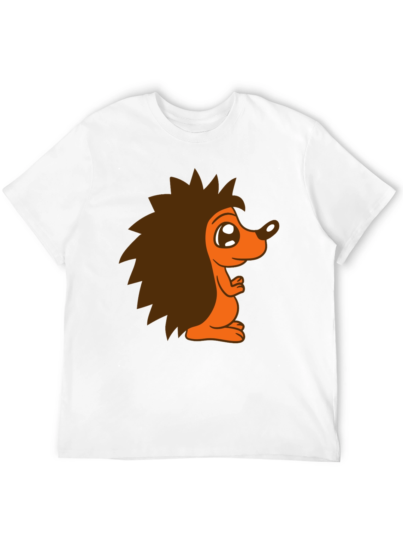 Cute Hedgehog Graphic T-Shirt - Black Cotton Tee