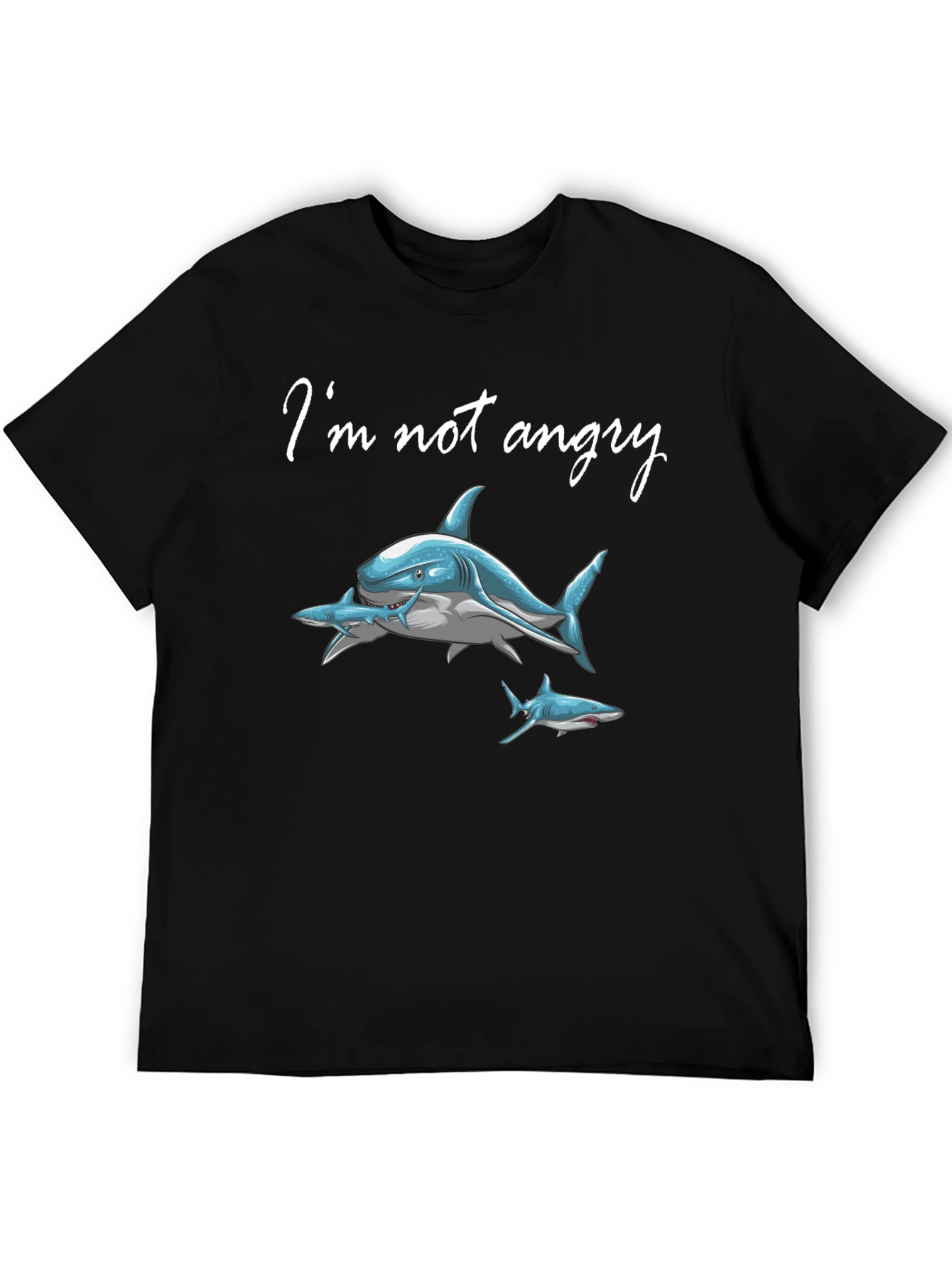 Im Not Angry Shark Graphic Tee