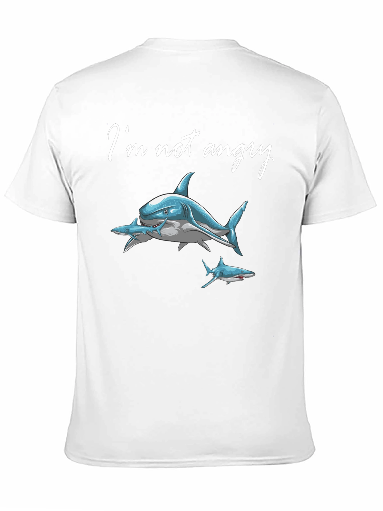 Im Not Angry Shark Graphic Tee