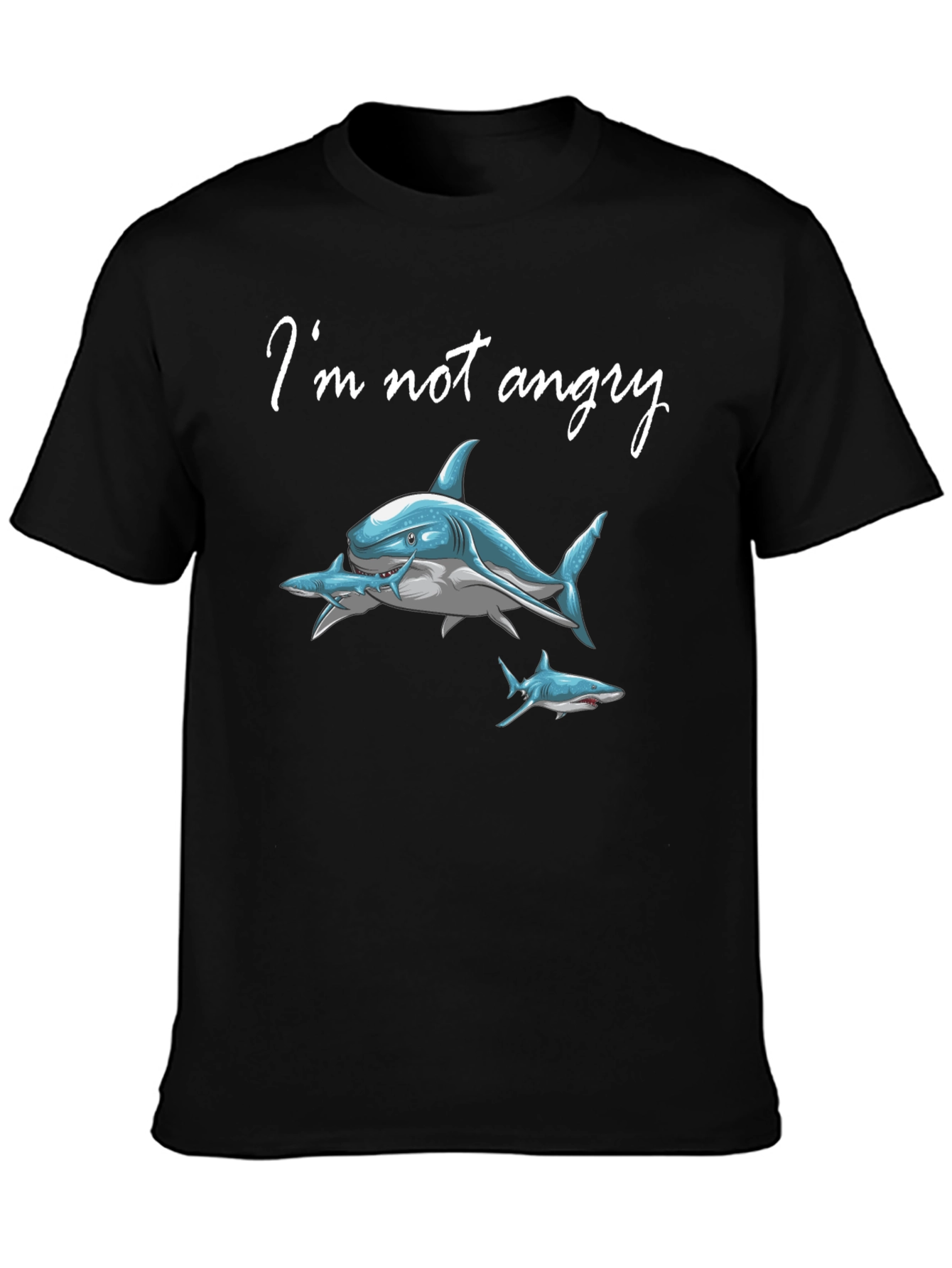 Im Not Angry Shark Graphic Tee