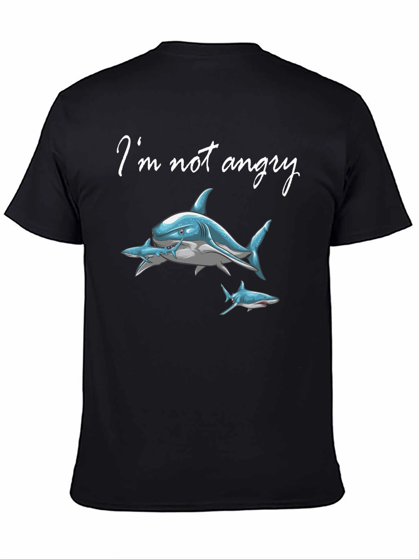 Im Not Angry Shark Graphic Tee