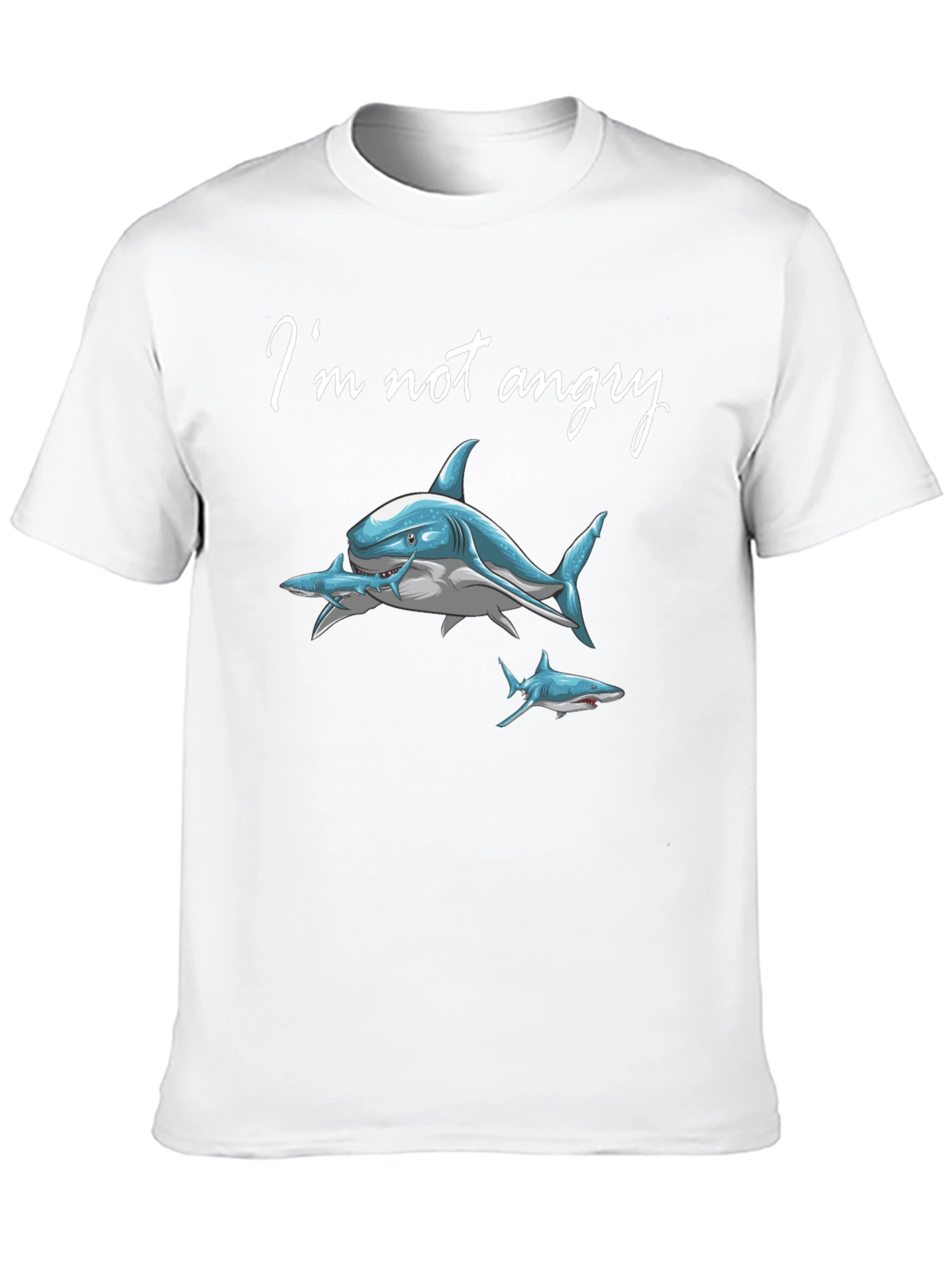 Im Not Angry Shark Graphic Tee