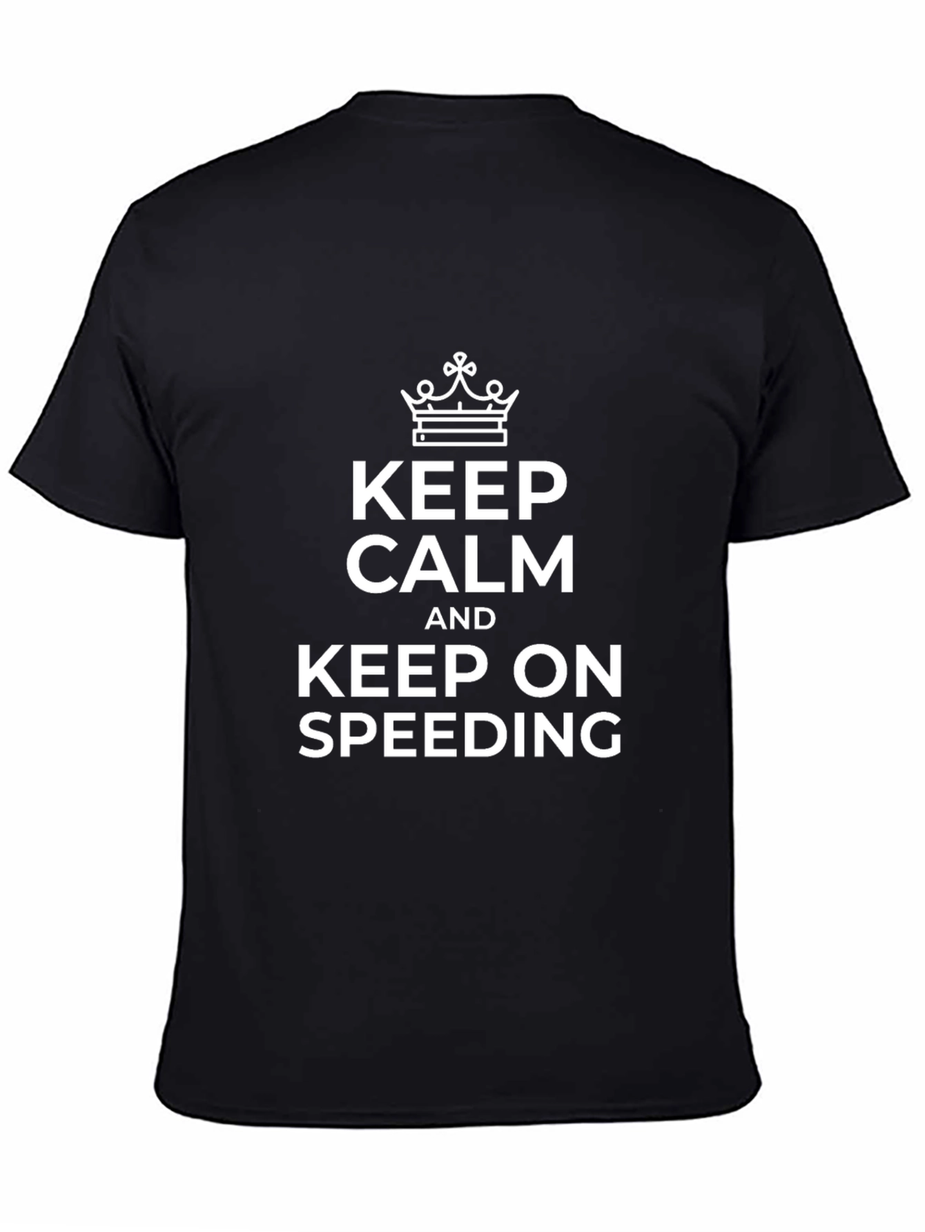 Keep Calm Speeding Black T-Shirt