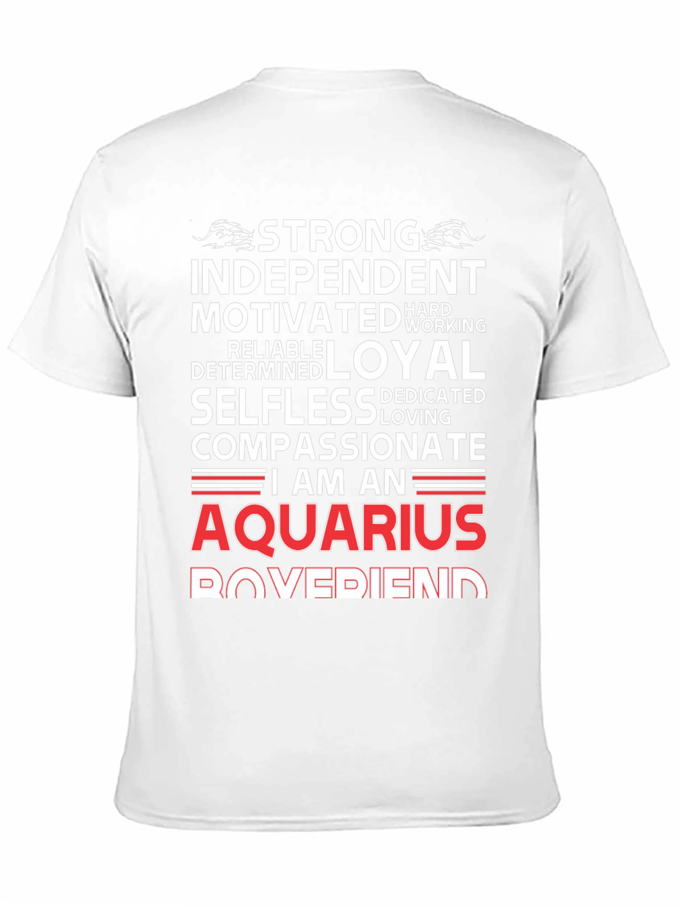 Aquarius Zodiac Sign T-Shirt - Strong Loyal Compassionate