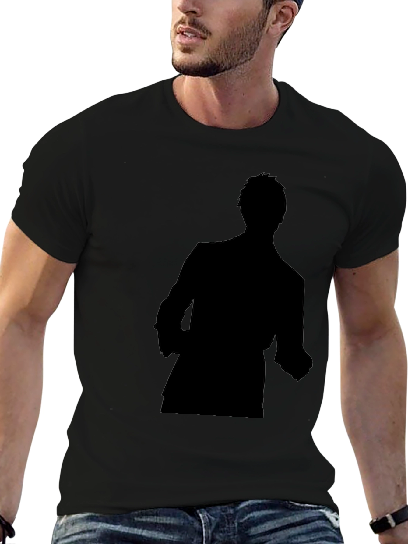 Black Silhouette Graphic T-Shirt