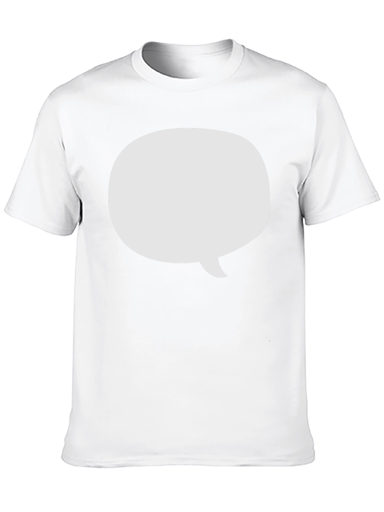 Black T-Shirt with White Speech Bubble