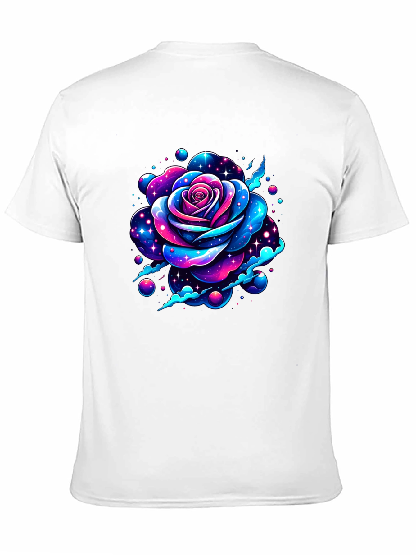 Galaxy Rose Graphic Black T-Shirt