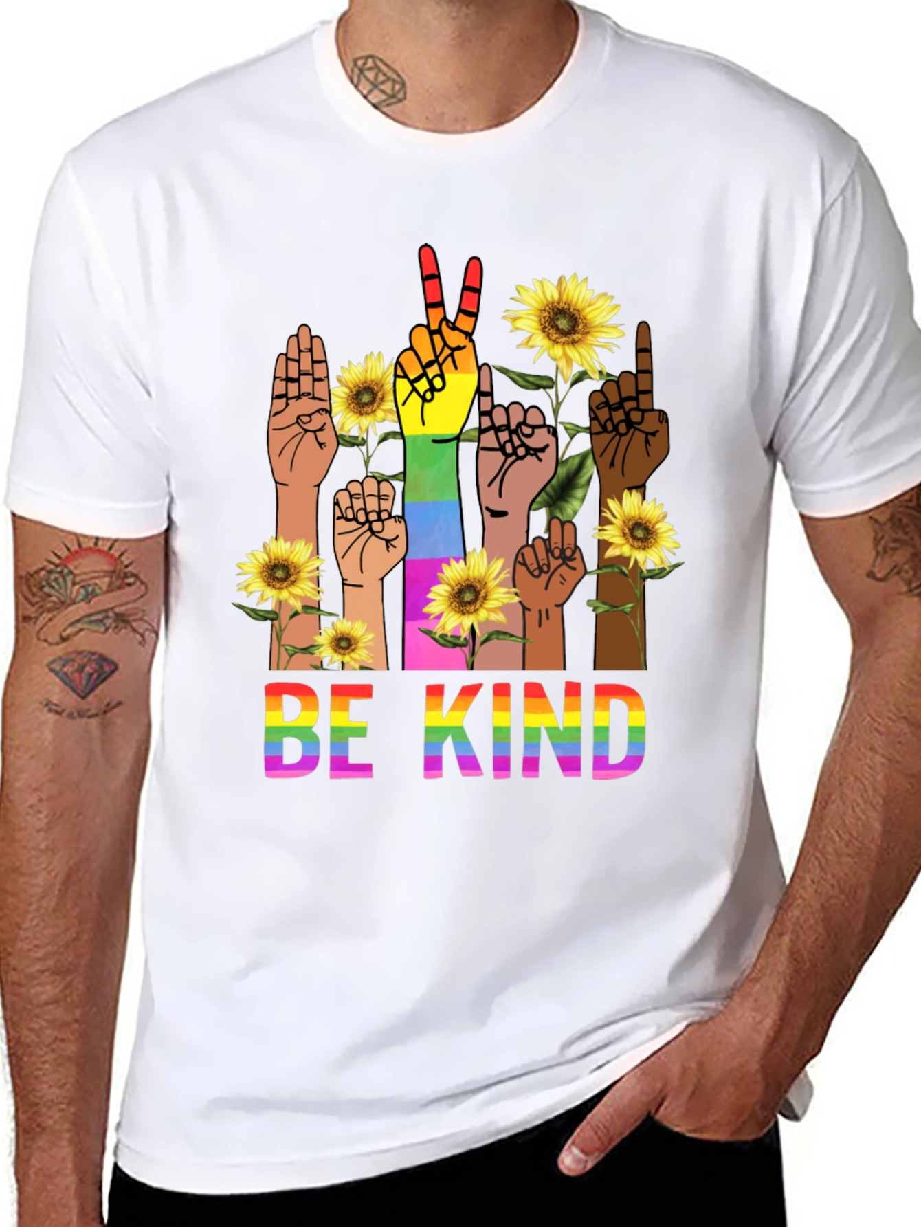 Be Kind Rainbow Hands T-Shirt