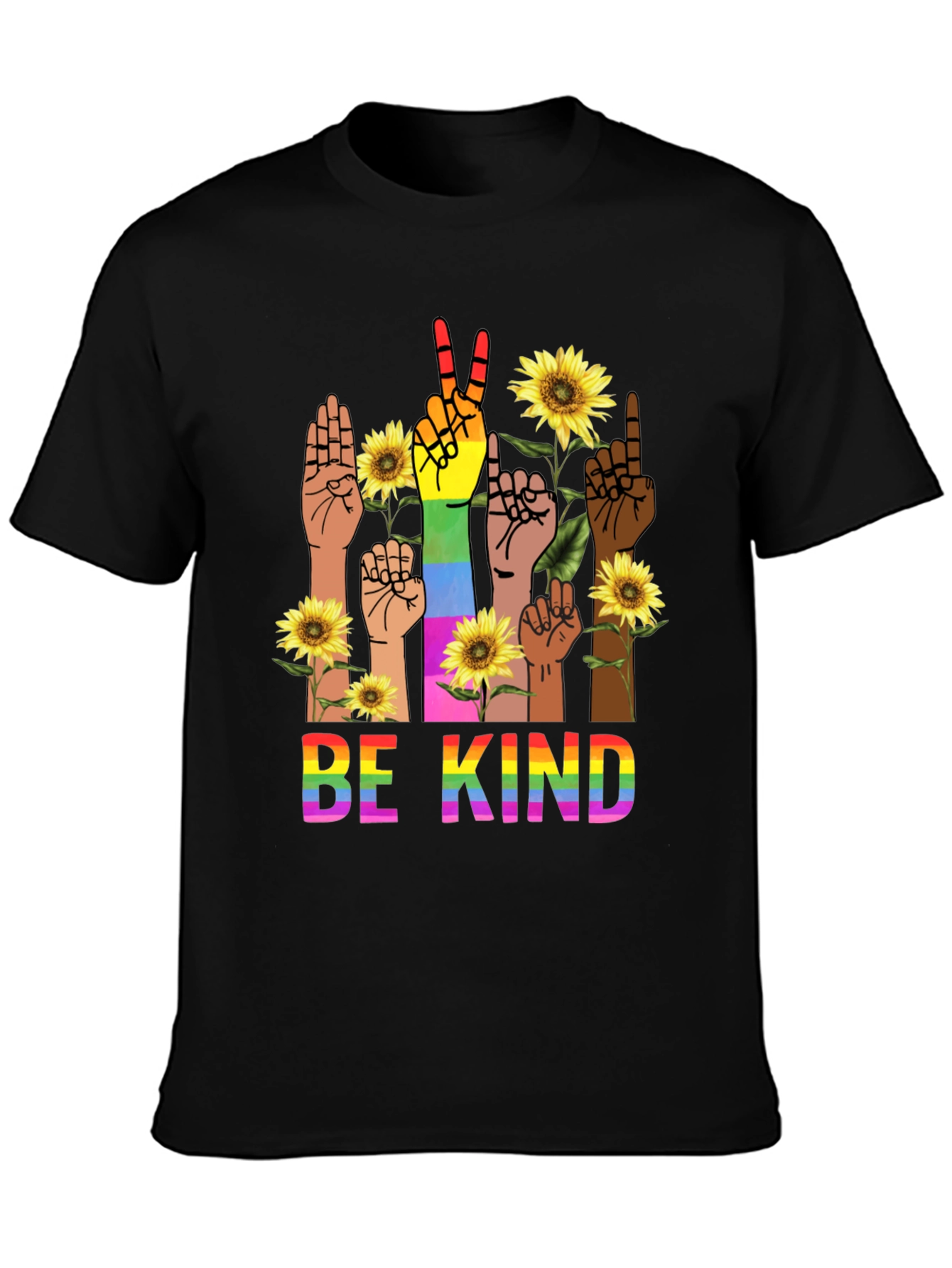 Be Kind Rainbow Hands T-Shirt