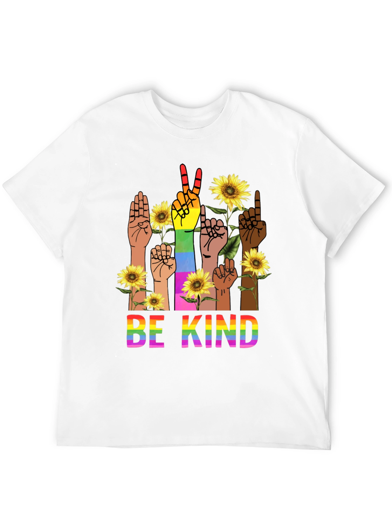 Be Kind Rainbow Hands T-Shirt