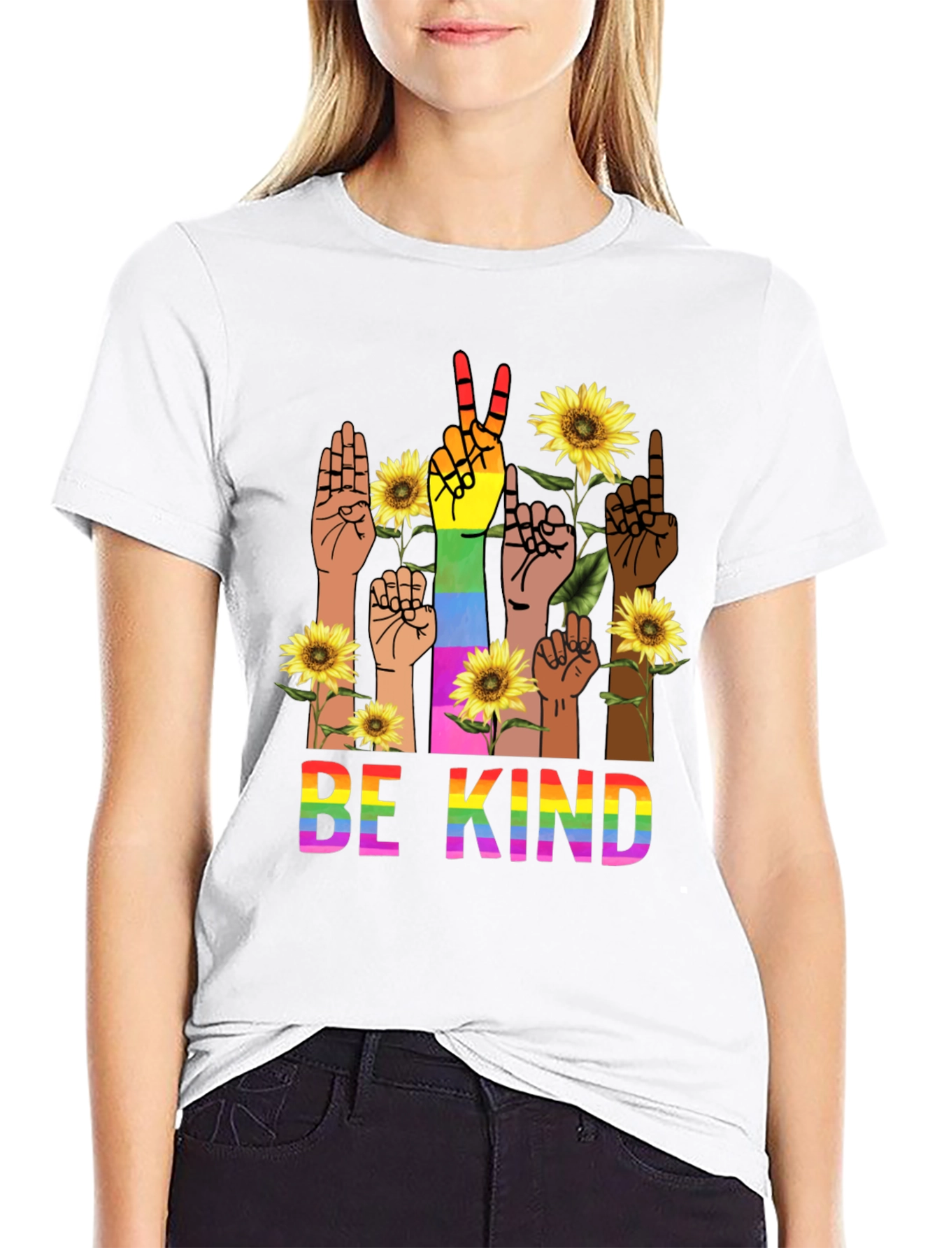 Be Kind Rainbow Hands T-Shirt