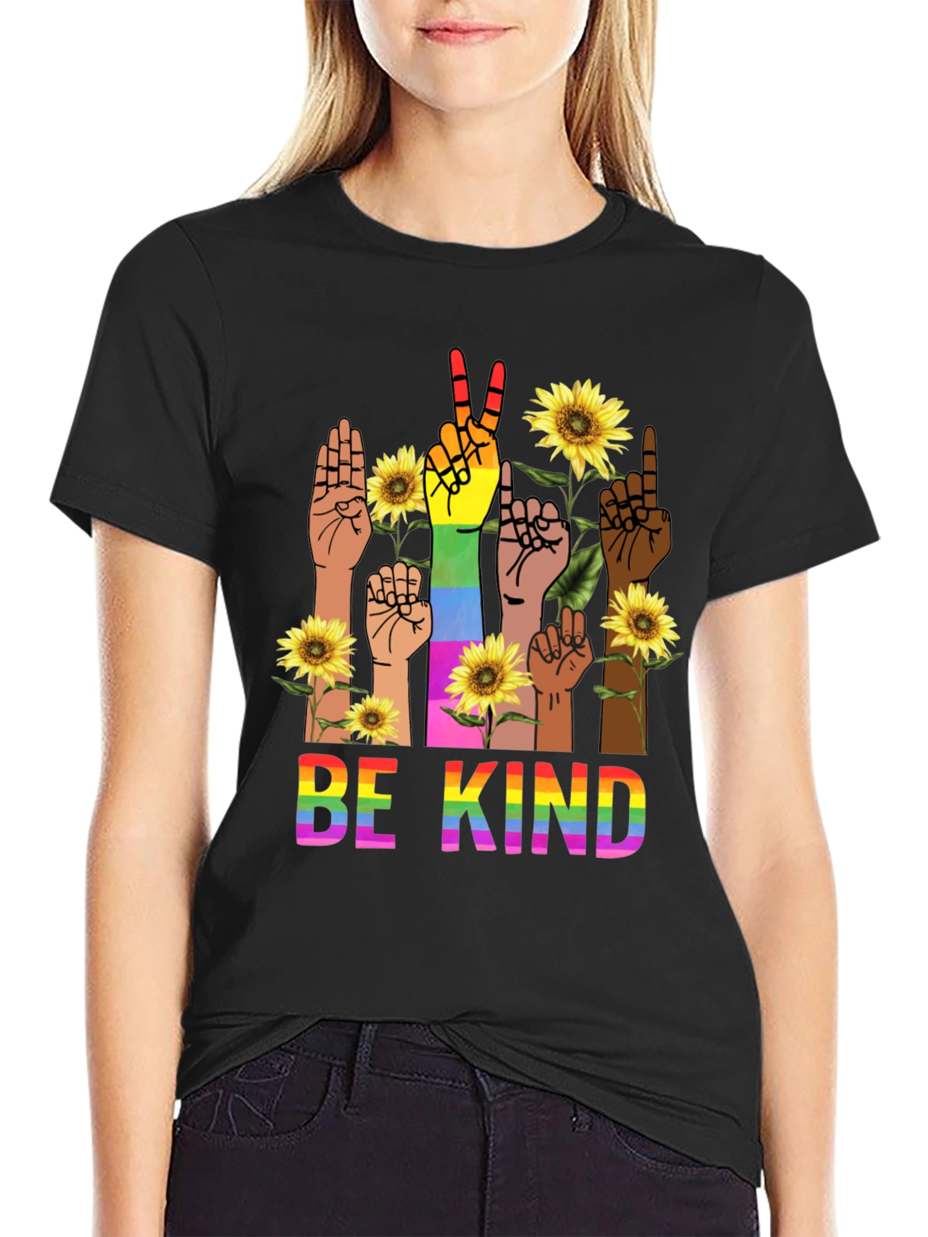 Be Kind Rainbow Hands T-Shirt