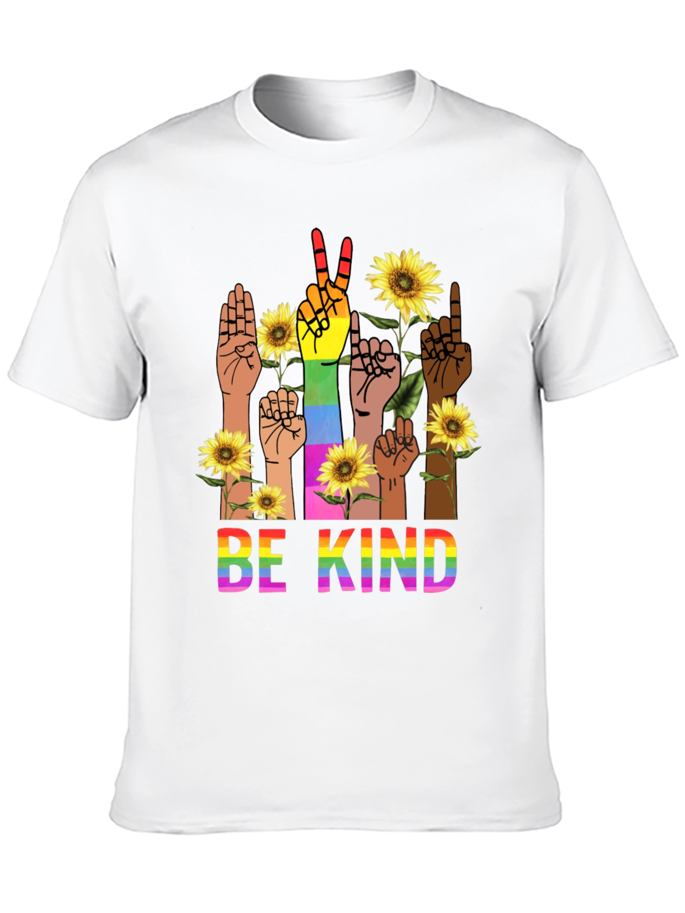 Be Kind Rainbow Hands T-Shirt