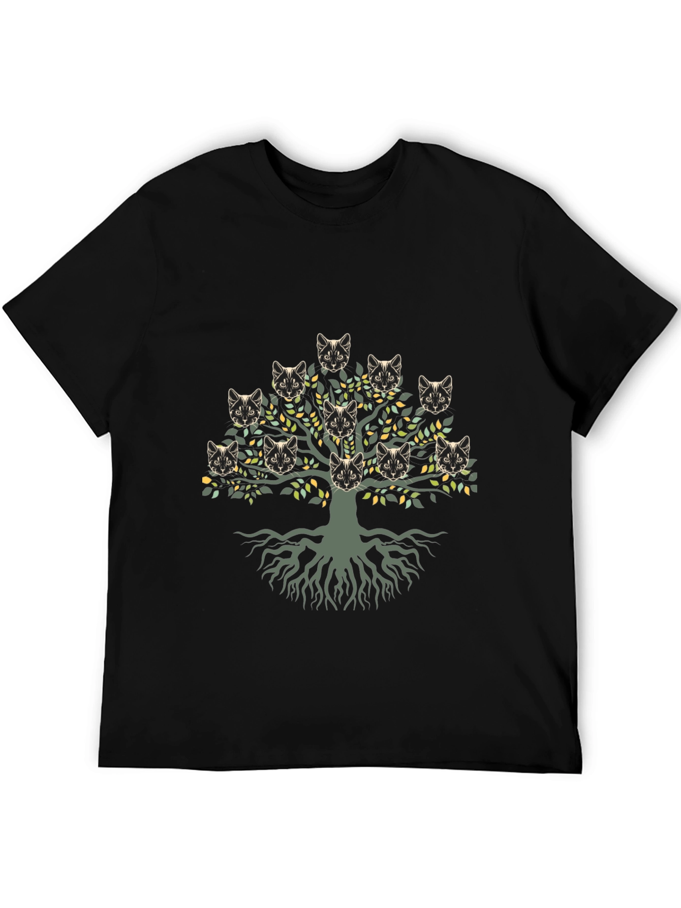 Cat Family Tree T-Shirt - Unique Graphic Tee