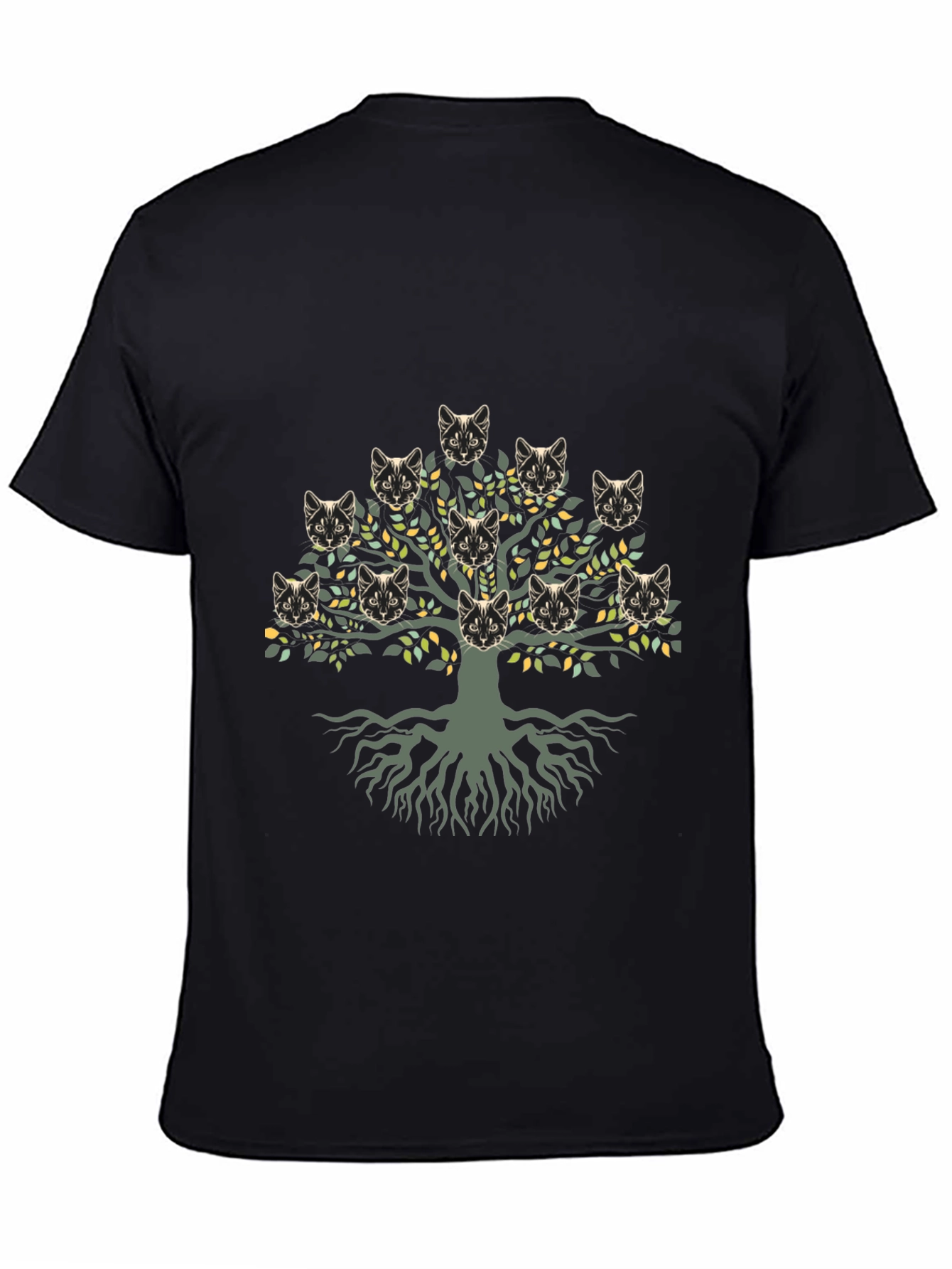 Cat Family Tree T-Shirt - Unique Graphic Tee
