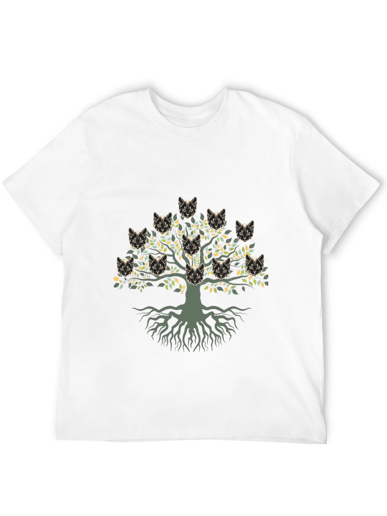 Cat Family Tree T-Shirt - Unique Graphic Tee