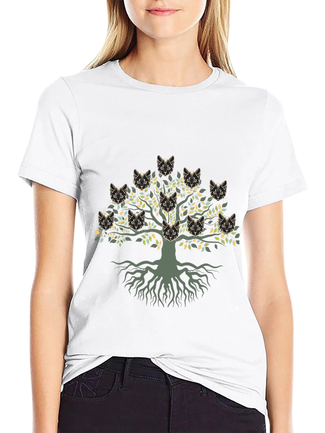 Cat Family Tree T-Shirt - Unique Graphic Tee