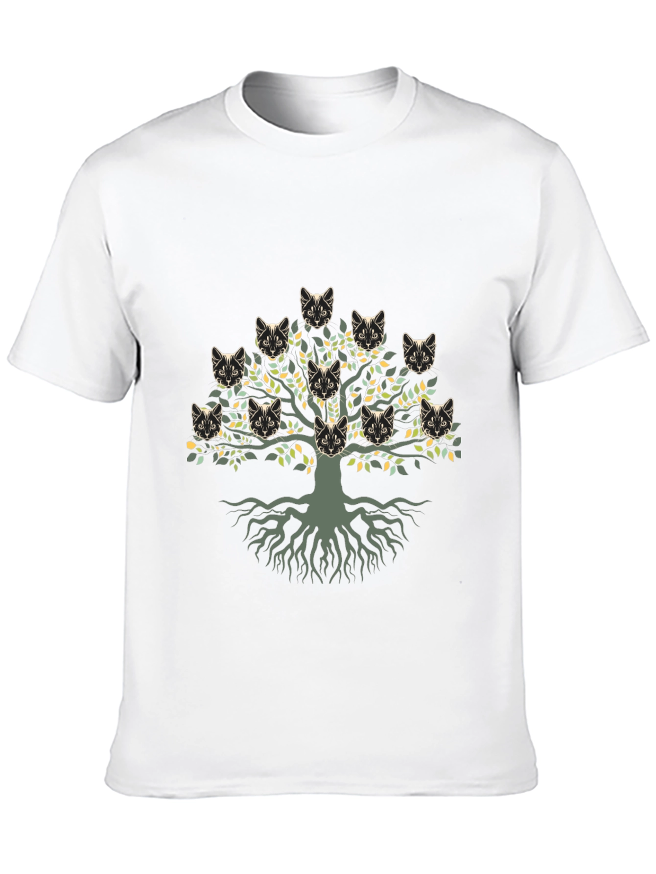 Cat Family Tree T-Shirt - Unique Graphic Tee